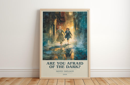Are You Afraid Of The Dark? by Sidney Sheldon | Book Poster | Literary Art Gift For Book Lover | Novel Inspired Wall Art | Free Delivery