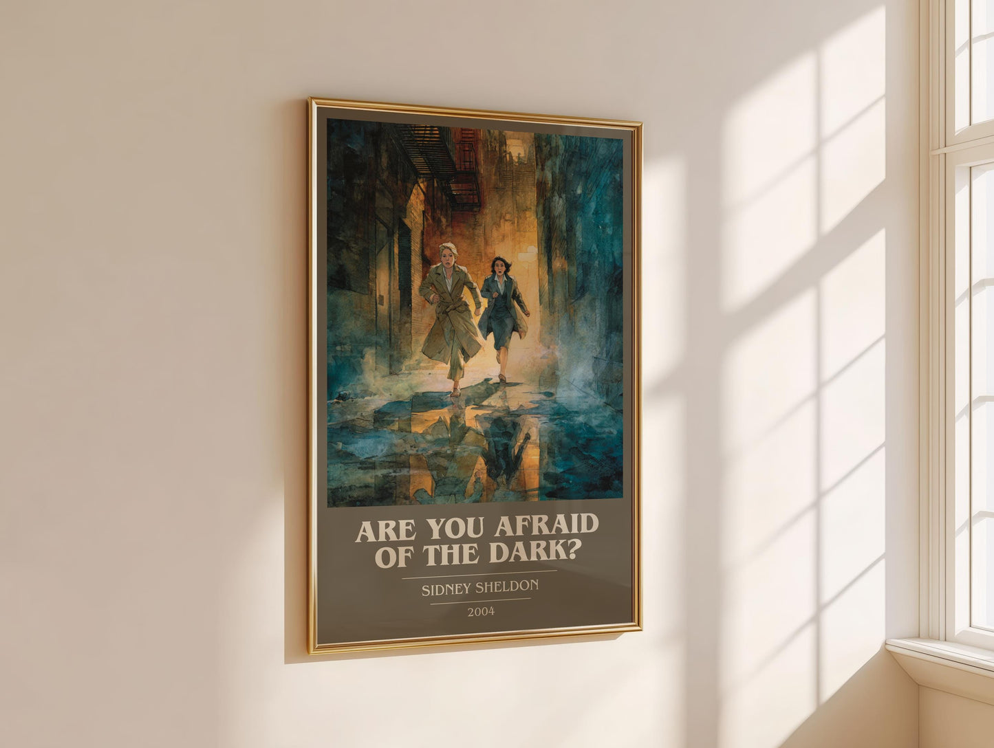 Are You Afraid Of The Dark? by Sidney Sheldon | Book Poster | Literary Art Gift For Book Lover | Novel Inspired Wall Art | Free Delivery