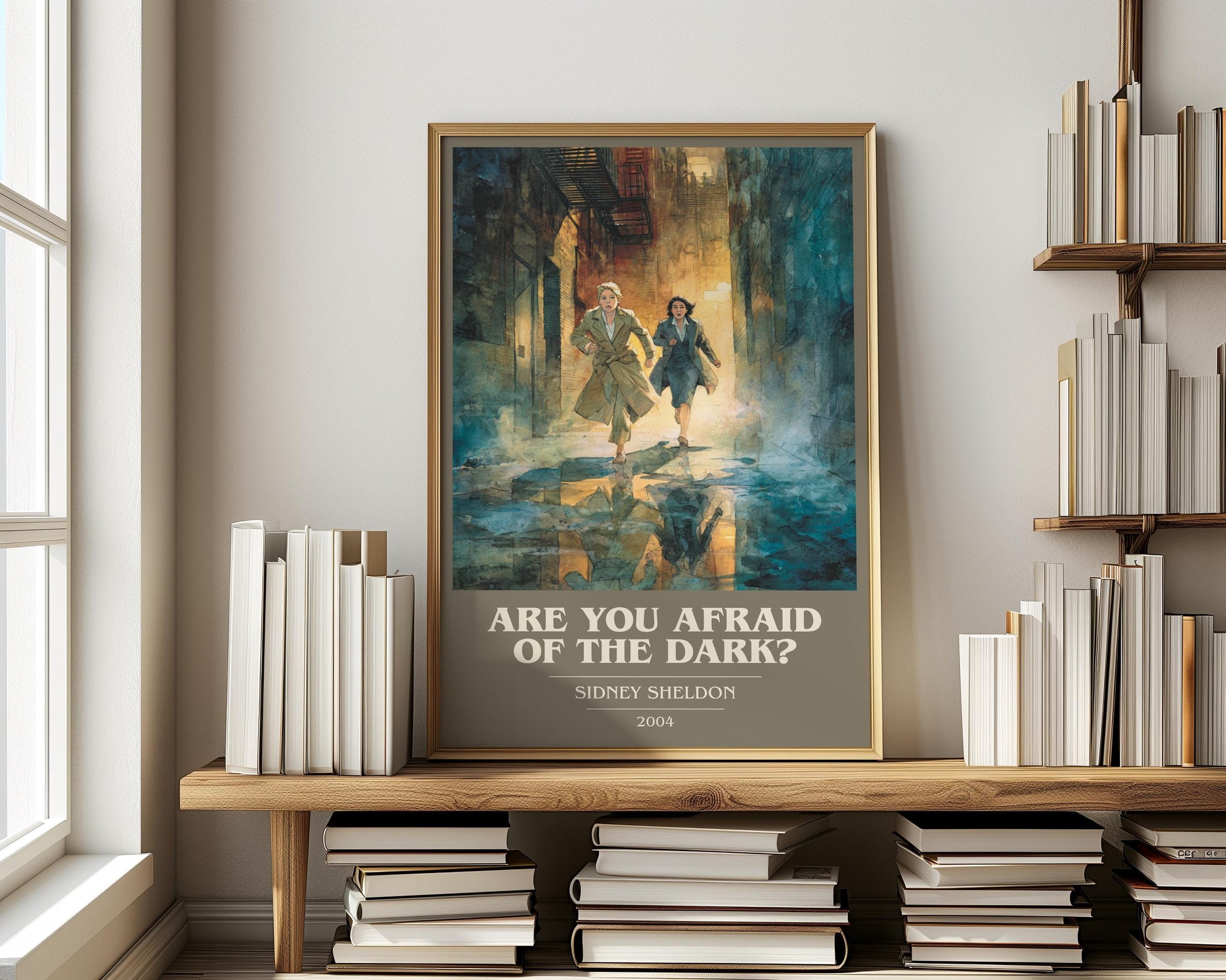 Are You Afraid Of The Dark? by Sidney Sheldon | Book Poster | Literary Art Gift For Book Lover | Novel Inspired Wall Art | Free Delivery