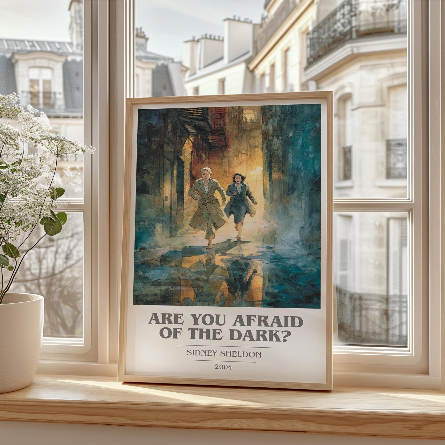 Are You Afraid Of The Dark? by Sidney Sheldon | Book Poster | Literary Art Gift For Book Lover | Novel Inspired Wall Art | Free Delivery