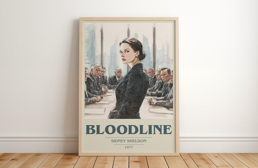 Bloodline by Sidney Sheldon | Book Poster | Literary Art Gift For Book Lover | Novel Inspired Wall Art | Free Delivery