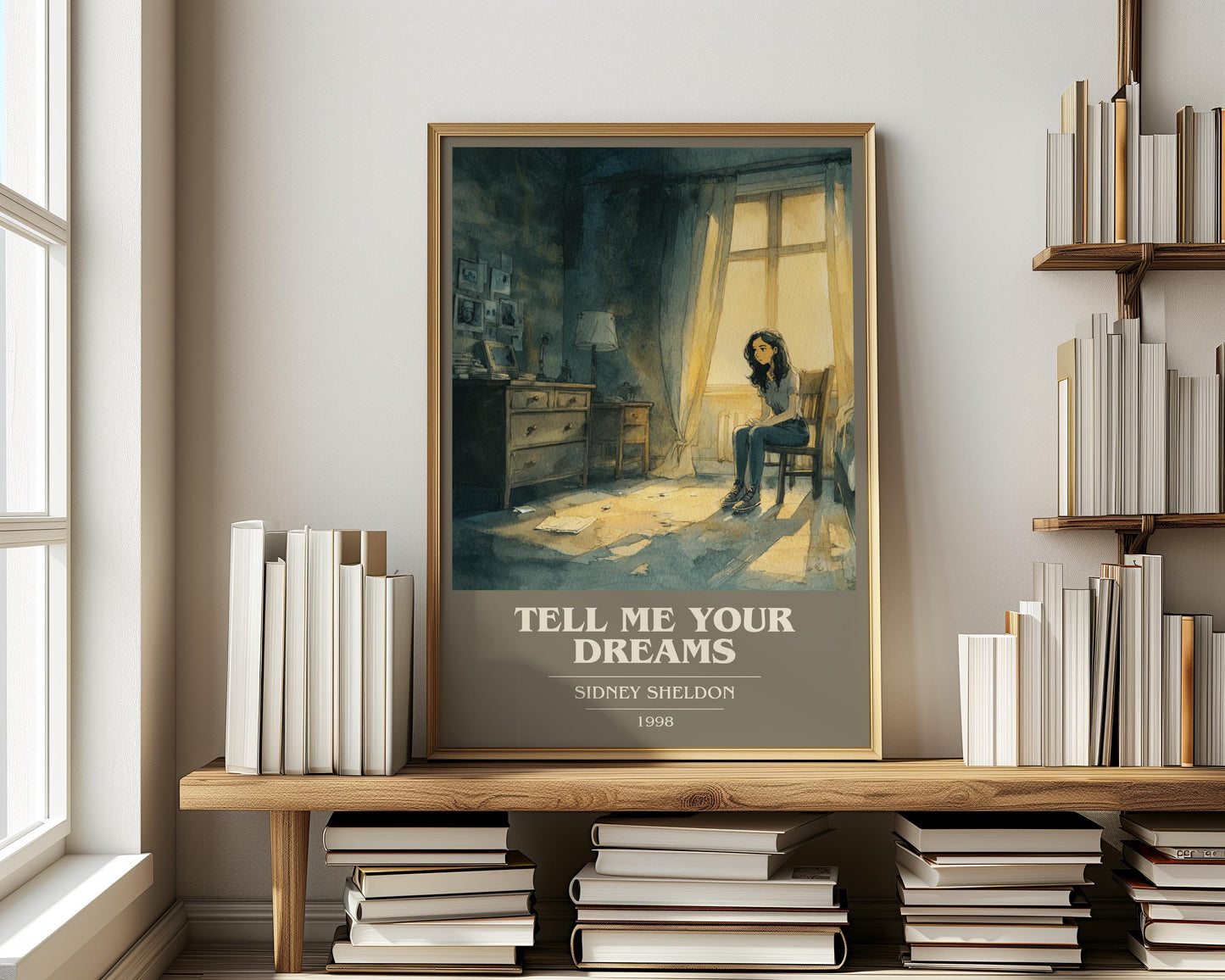 Tell Me Your Dreams by Sidney Sheldon | Book Poster | Literary Art Gift For Book Lover | Novel Inspired Wall Art | Free Delivery
