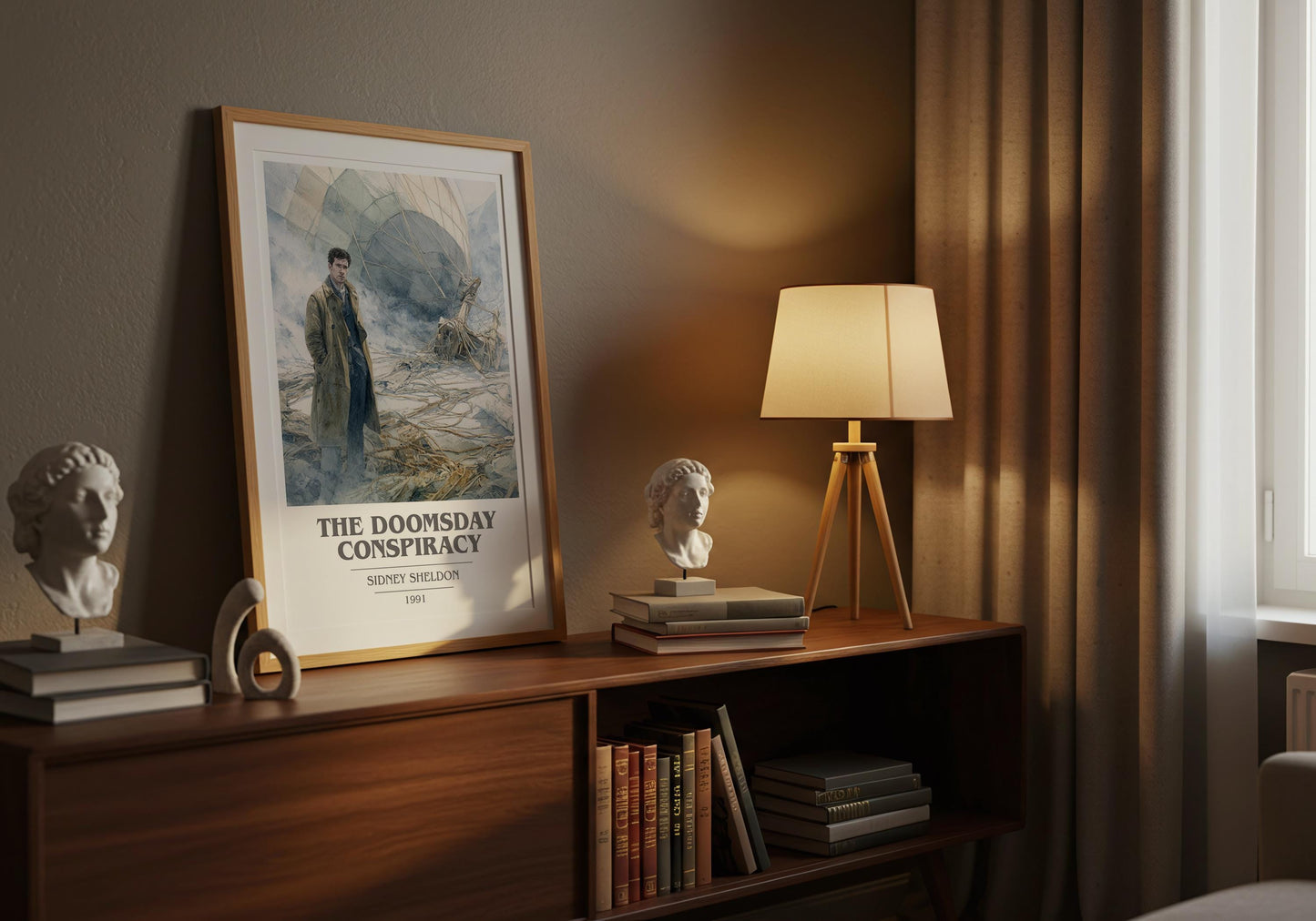 The Doomsday Conspiracy by Sidney Sheldon | Book Poster | Literary Art Gift For Book Lover | Novel Inspired Wall Art | Free Delivery