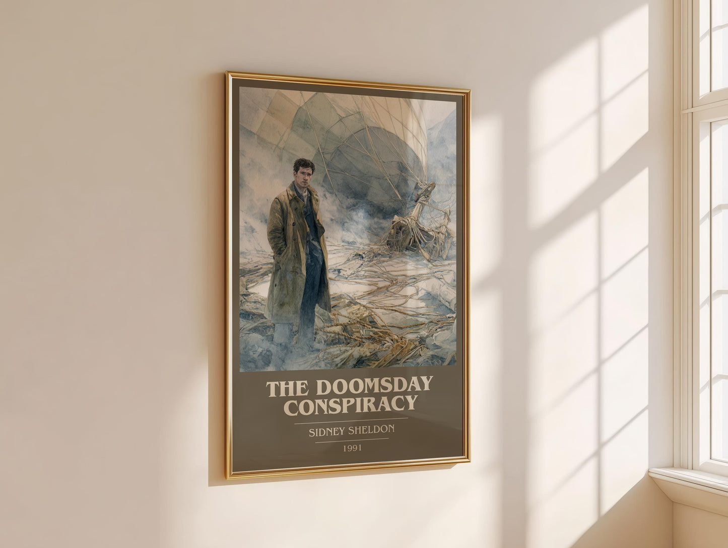 The Doomsday Conspiracy by Sidney Sheldon | Book Poster | Literary Art Gift For Book Lover | Novel Inspired Wall Art | Free Delivery