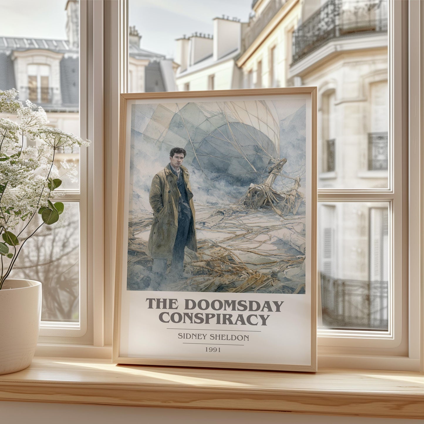 The Doomsday Conspiracy by Sidney Sheldon | Book Poster | Literary Art Gift For Book Lover | Novel Inspired Wall Art | Free Delivery
