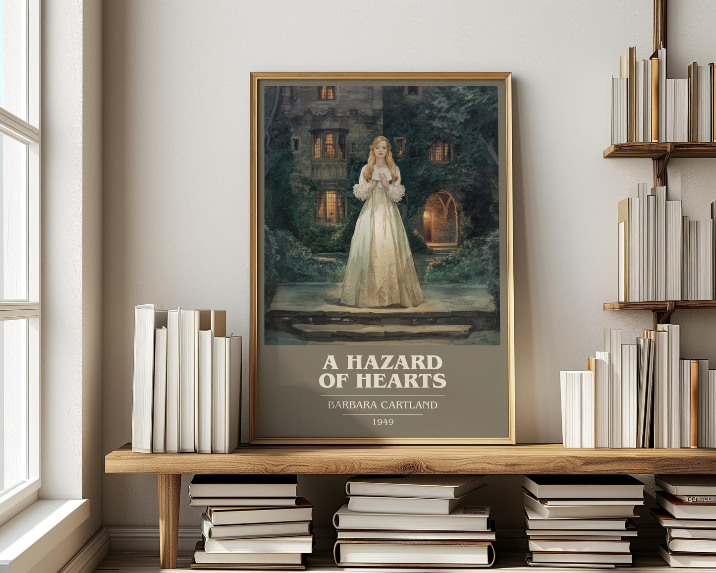 A Hazard Of Hearts by Barbara Cartland | Book Poster | Literary Art Gift For Book Lover | Novel Inspired Wall Art | Free Delivery