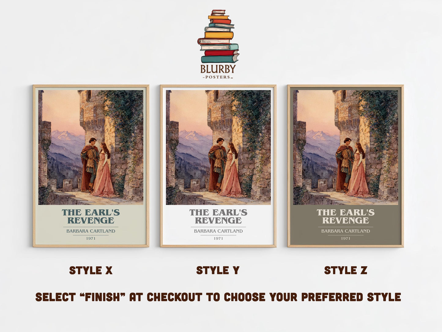 The Earl's Revenge by Barbara Cartland | Book Poster | Literary Art Gift For Book Lover | Novel Inspired Wall Art | Free Delivery