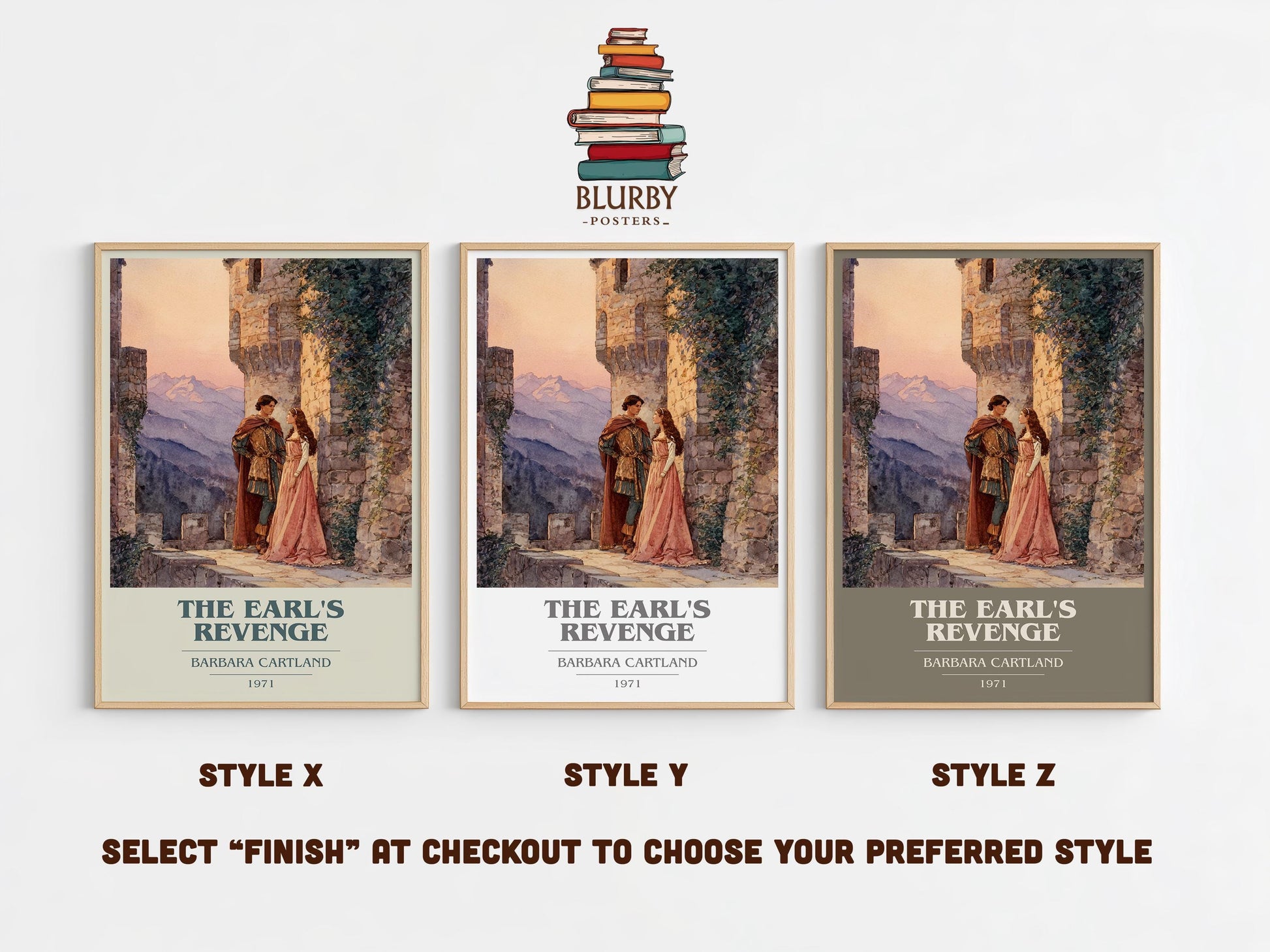 The Earl's Revenge by Barbara Cartland | Book Poster | Literary Art Gift For Book Lover | Novel Inspired Wall Art | Free Delivery