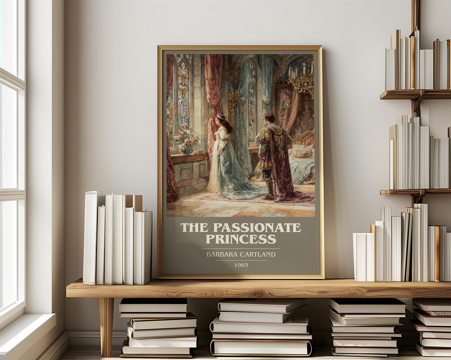The Passionate Princess by Barbara Cartland | Book Poster | Literary Art Gift For Book Lover | Novel Inspired Wall Art | Free Delivery