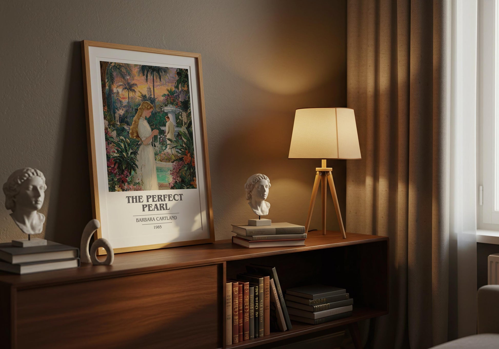 The Perfect Pearl by Barbara Cartland | Book Poster | Literary Art Gift For Book Lover | Novel Inspired Wall Art | Free Delivery