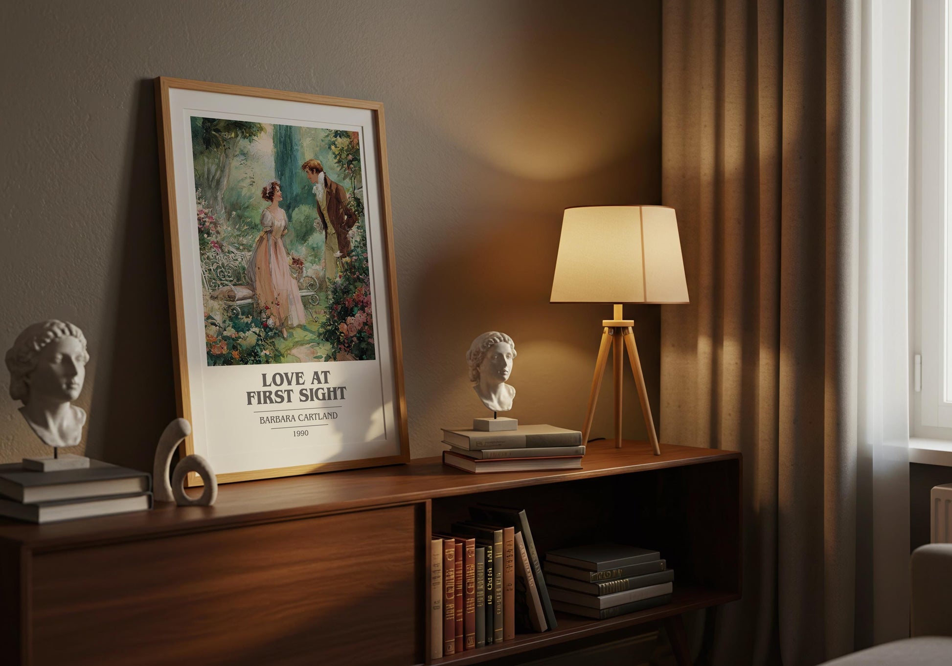 Love At First Sight by Barbara Cartland | Book Poster | Literary Art Gift For Book Lover | Novel Inspired Wall Art | Free Delivery