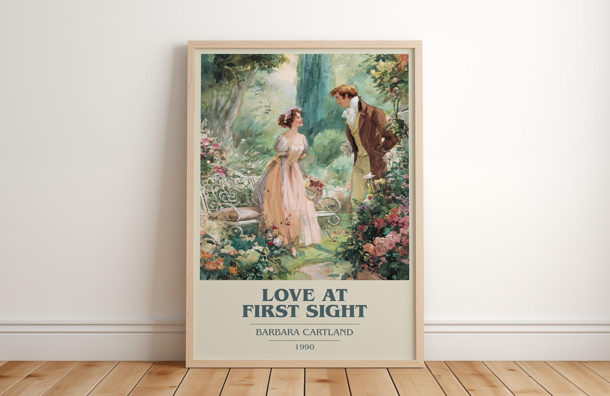 Love At First Sight by Barbara Cartland | Book Poster | Literary Art Gift For Book Lover | Novel Inspired Wall Art | Free Delivery
