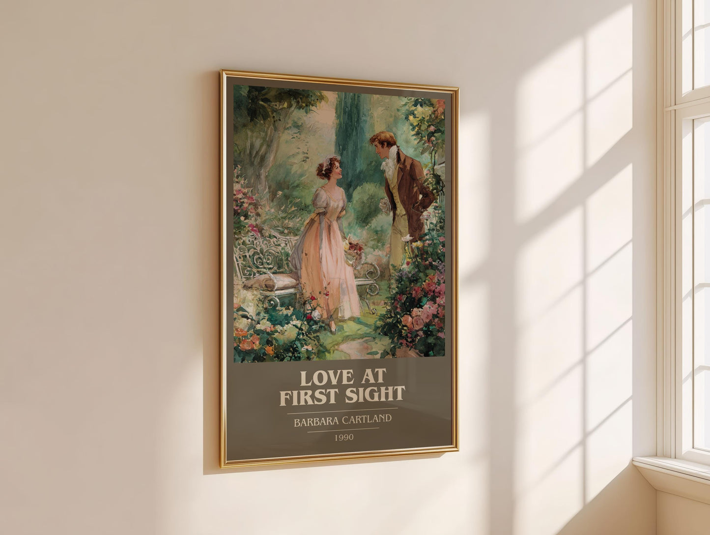 Love At First Sight by Barbara Cartland | Book Poster | Literary Art Gift For Book Lover | Novel Inspired Wall Art | Free Delivery