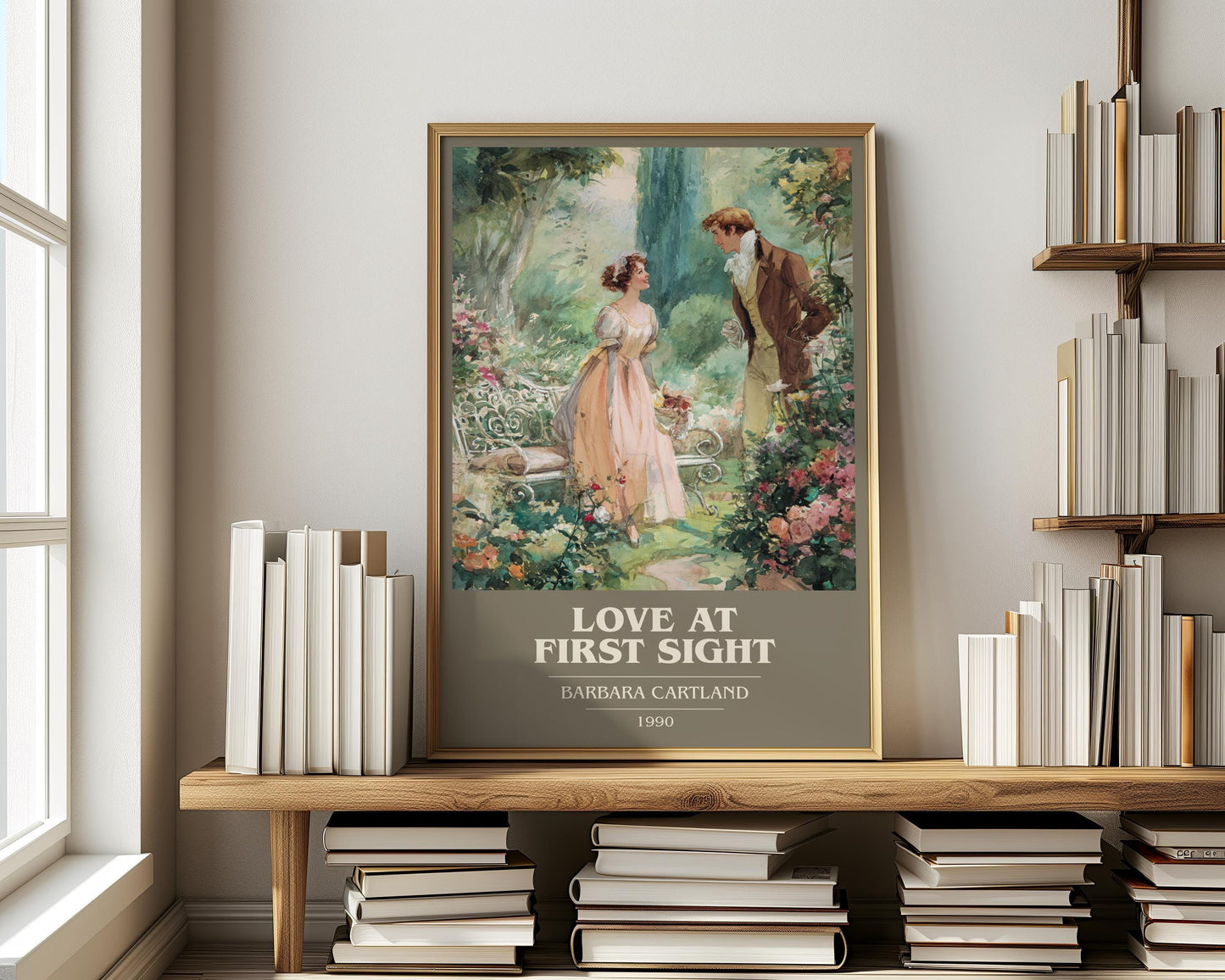 Love At First Sight by Barbara Cartland | Book Poster | Literary Art Gift For Book Lover | Novel Inspired Wall Art | Free Delivery