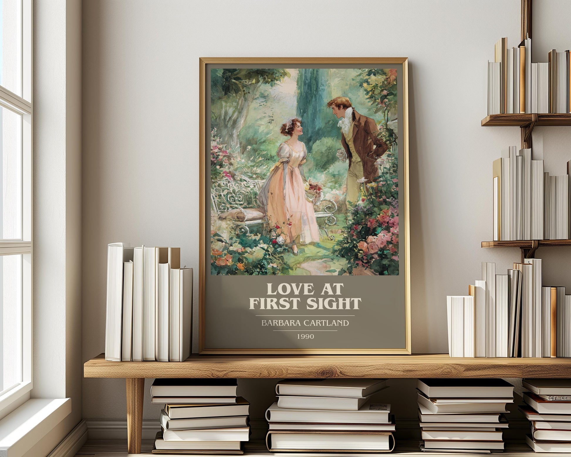Love At First Sight by Barbara Cartland | Book Poster | Literary Art Gift For Book Lover | Novel Inspired Wall Art | Free Delivery