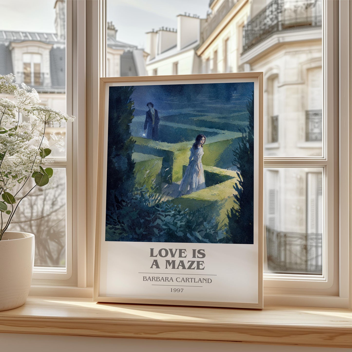 Love Is A Maze by Barbara Cartland | Book Poster | Literary Art Gift For Book Lover | Novel Inspired Wall Art | Free Delivery