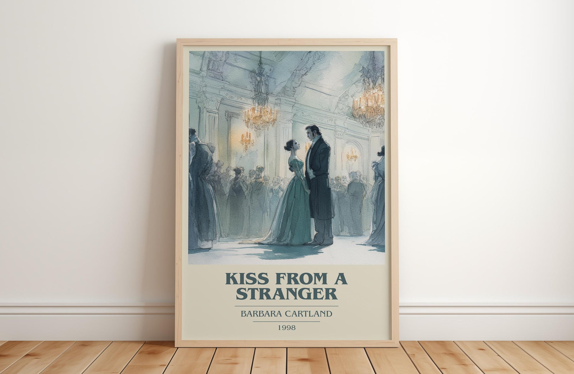 Kiss From A Stranger by Barbara Cartland | Book Poster | Literary Art Gift For Book Lover | Novel Inspired Wall Art | Free Delivery