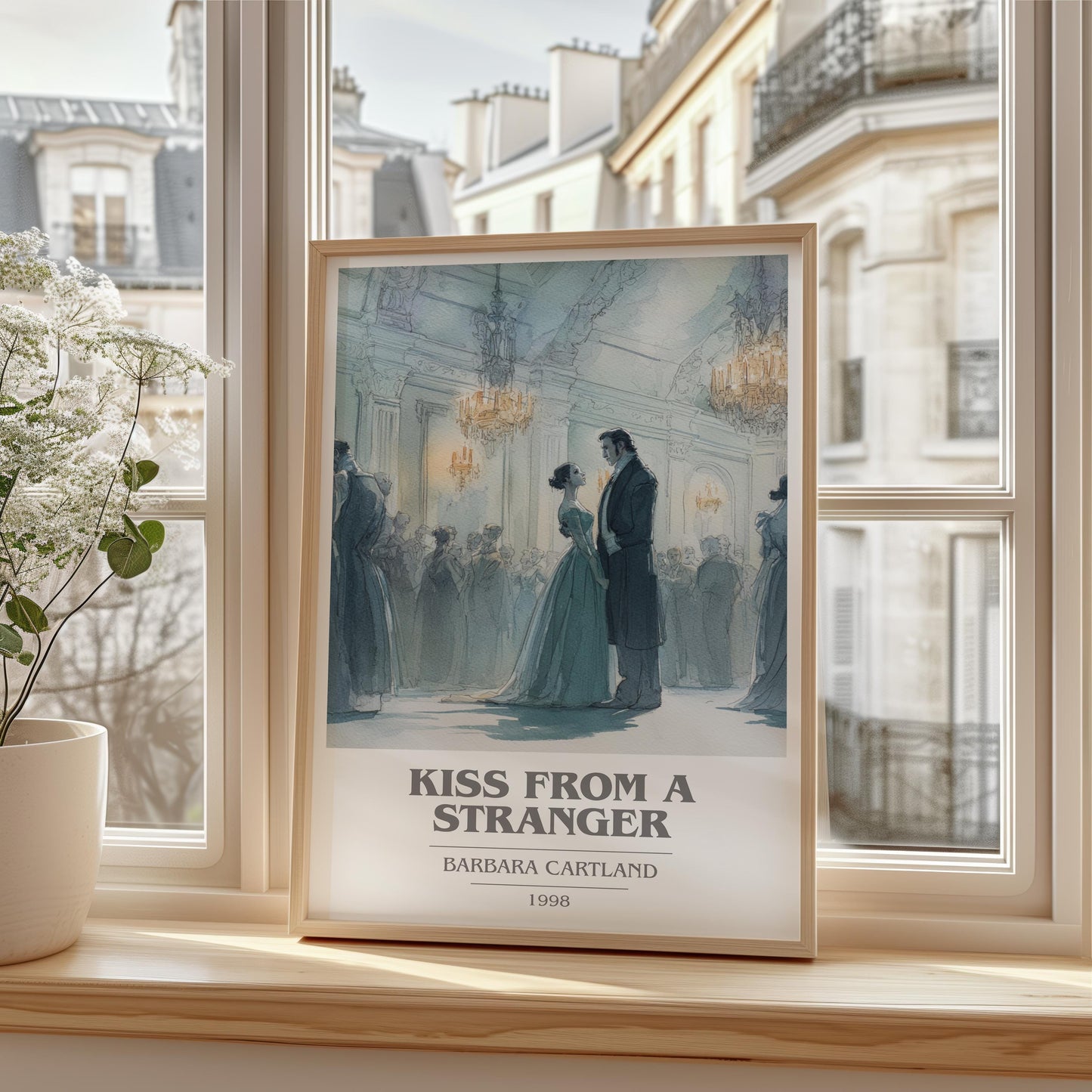 Kiss From A Stranger by Barbara Cartland | Book Poster | Literary Art Gift For Book Lover | Novel Inspired Wall Art | Free Delivery