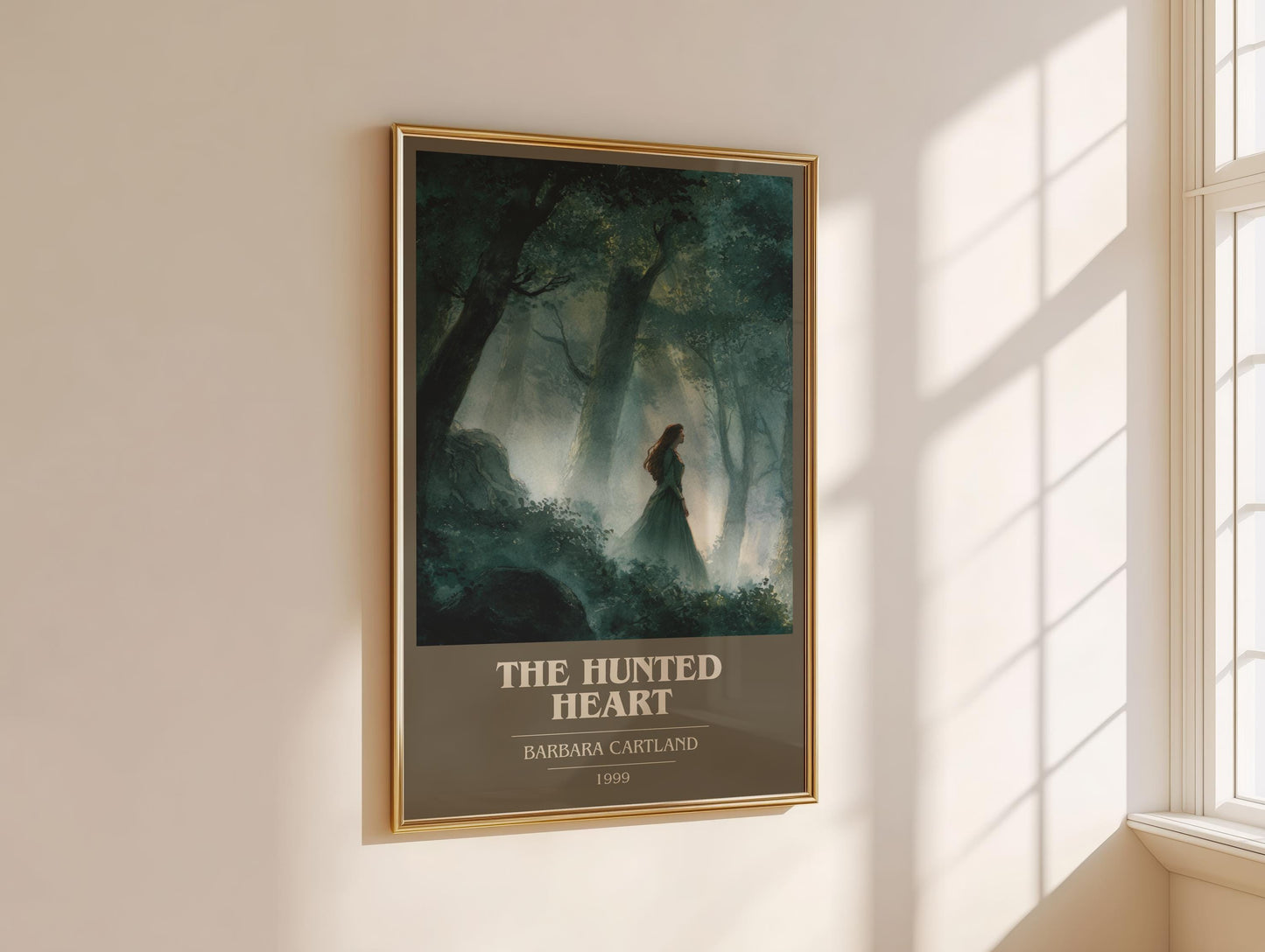 The Hunted Heart by Barbara Cartland | Book Poster | Literary Art Gift For Book Lover | Novel Inspired Wall Art | Free Delivery