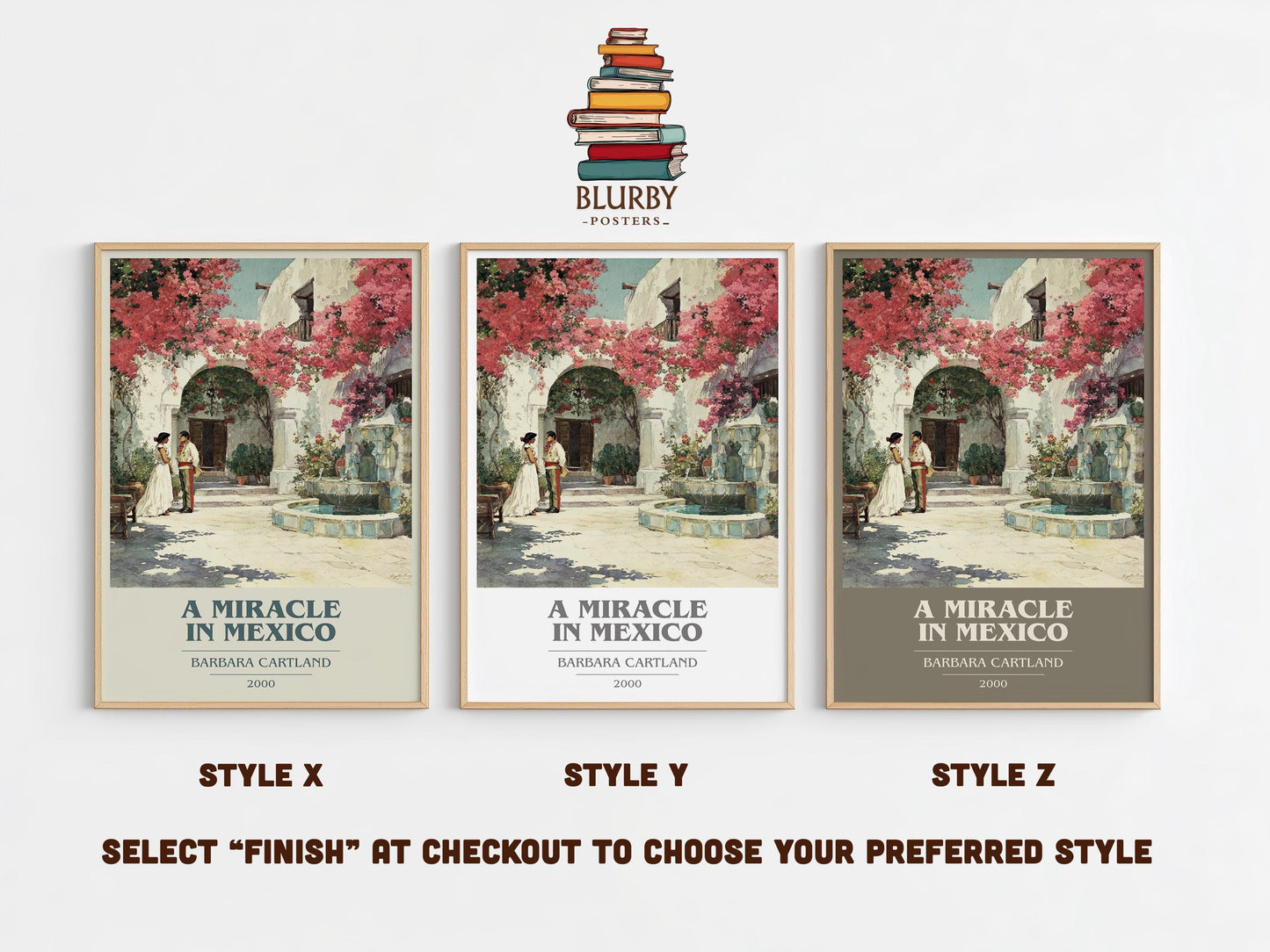 A Miracle In Mexico by Barbara Cartland | Book Poster | Literary Art Gift For Book Lover | Novel Inspired Wall Art | Free Delivery