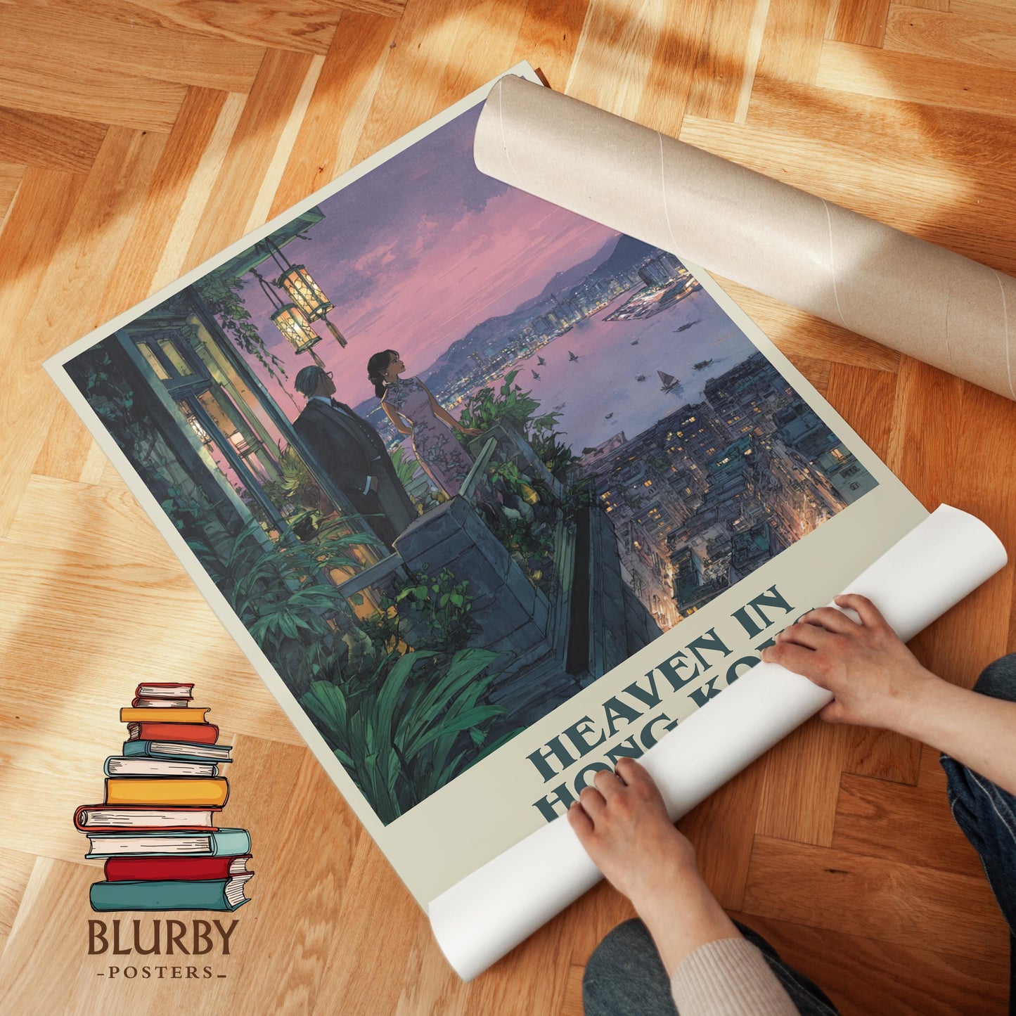 Heaven In Hong Kong by Barbara Cartland | Book Poster | Literary Art Gift For Book Lover | Novel Inspired Wall Art | Free Delivery