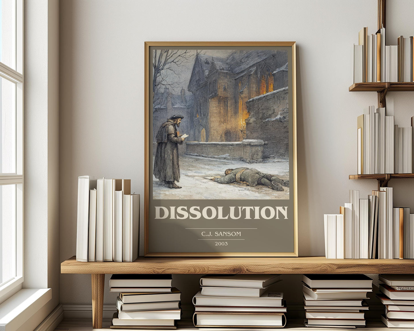 Dissolution by C.J. Sansom | Book Poster | Literary Art Gift For Book Lover | Novel Inspired Wall Art | Free Delivery