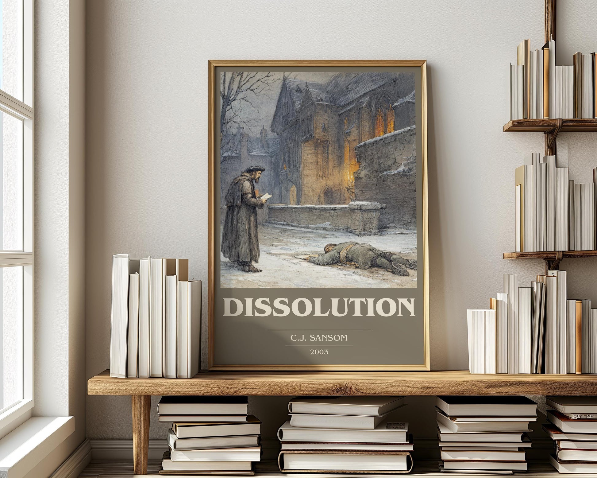 Dissolution by C.J. Sansom | Book Poster | Literary Art Gift For Book Lover | Novel Inspired Wall Art | Free Delivery