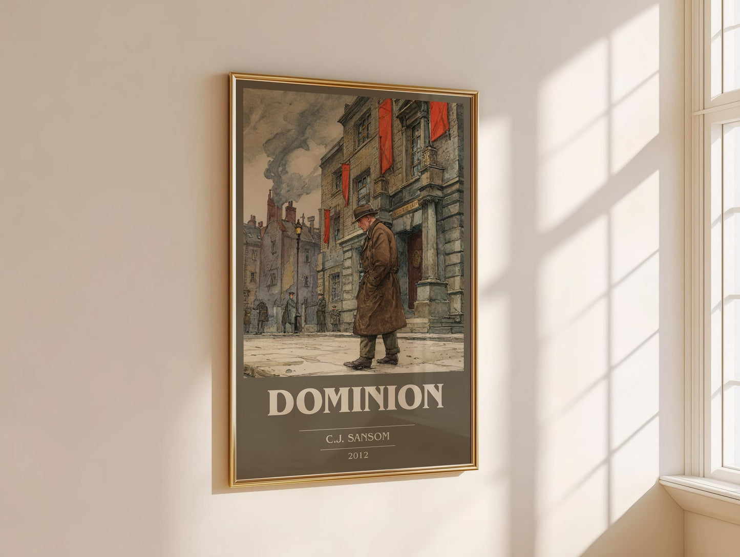 Dominion book cover book poster framed on wall – historical fiction wall art
