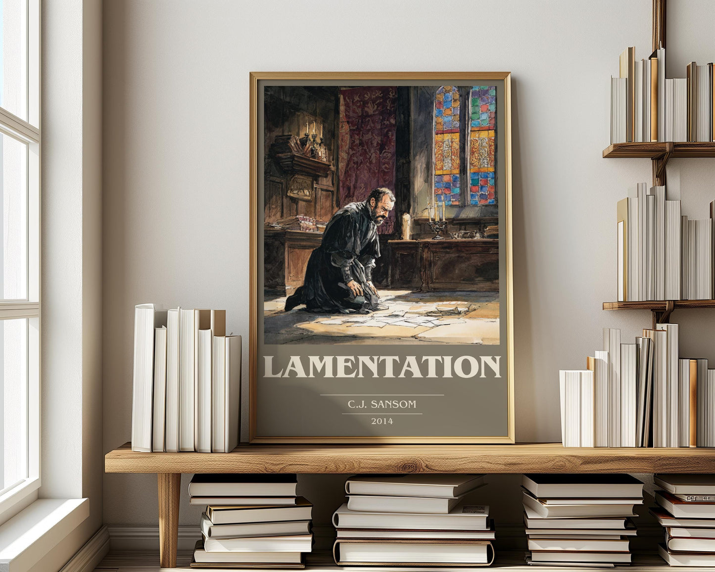 Lamentation by C.J. Sansom | Book Poster | Literary Art Gift For Book Lover | Novel Inspired Wall Art | Free Delivery