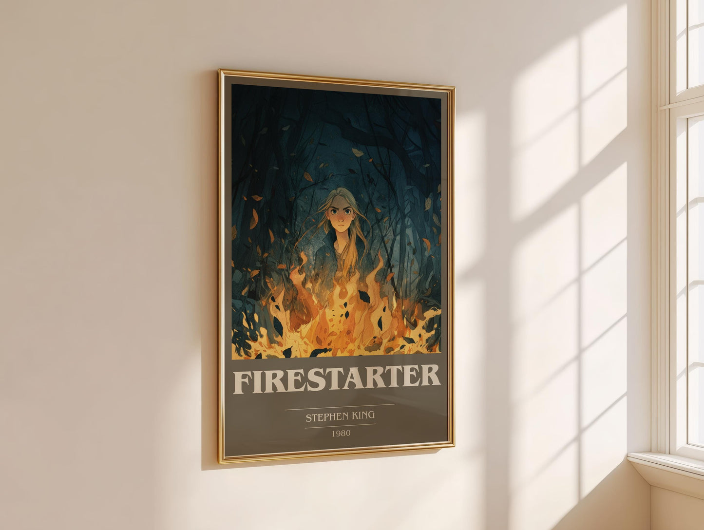 Firestarter by Stephen King | Book Poster | Literary Art Gift For Book Lover | Novel Inspired Wall Art | Free Delivery