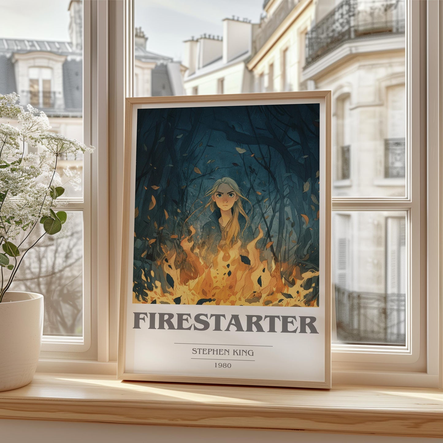 Firestarter by Stephen King | Book Poster | Literary Art Gift For Book Lover | Novel Inspired Wall Art | Free Delivery