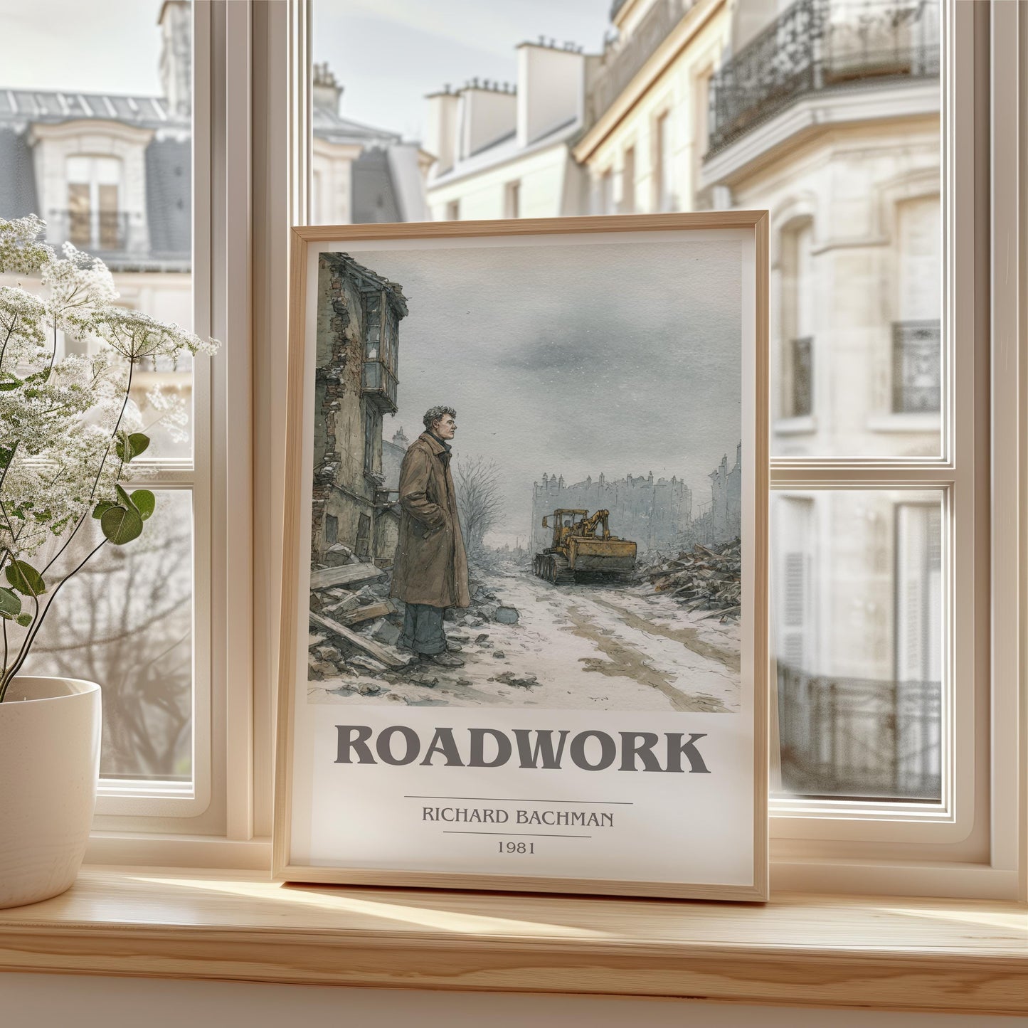 Roadwork by Richard Bachman | Book Poster | Literary Art Gift For Book Lover | Novel Inspired Wall Art | Free Delivery