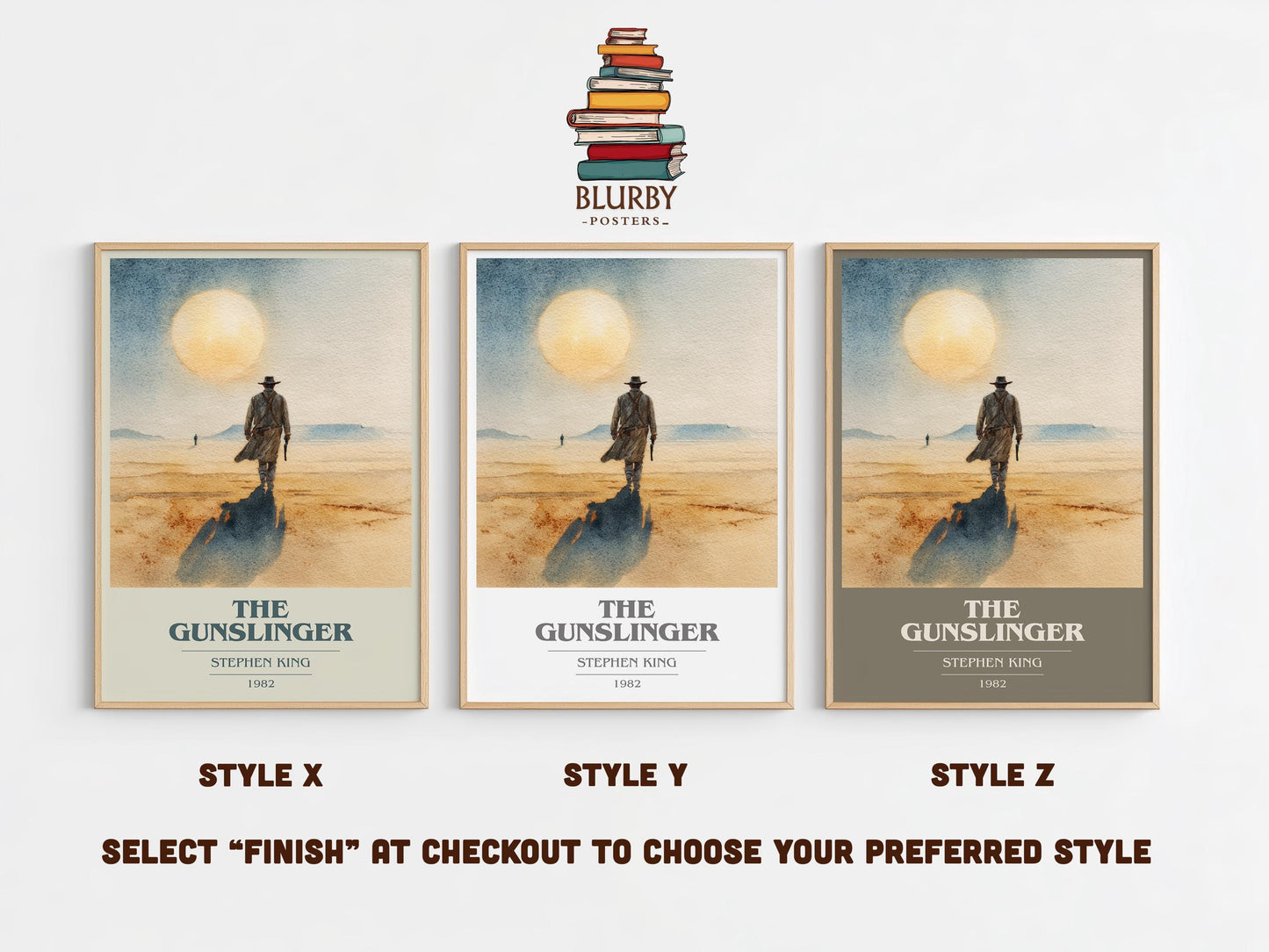 The Gunslinger by Stephen King | Book Poster | Literary Art Gift For Book Lover | Novel Inspired Wall Art | Free Delivery