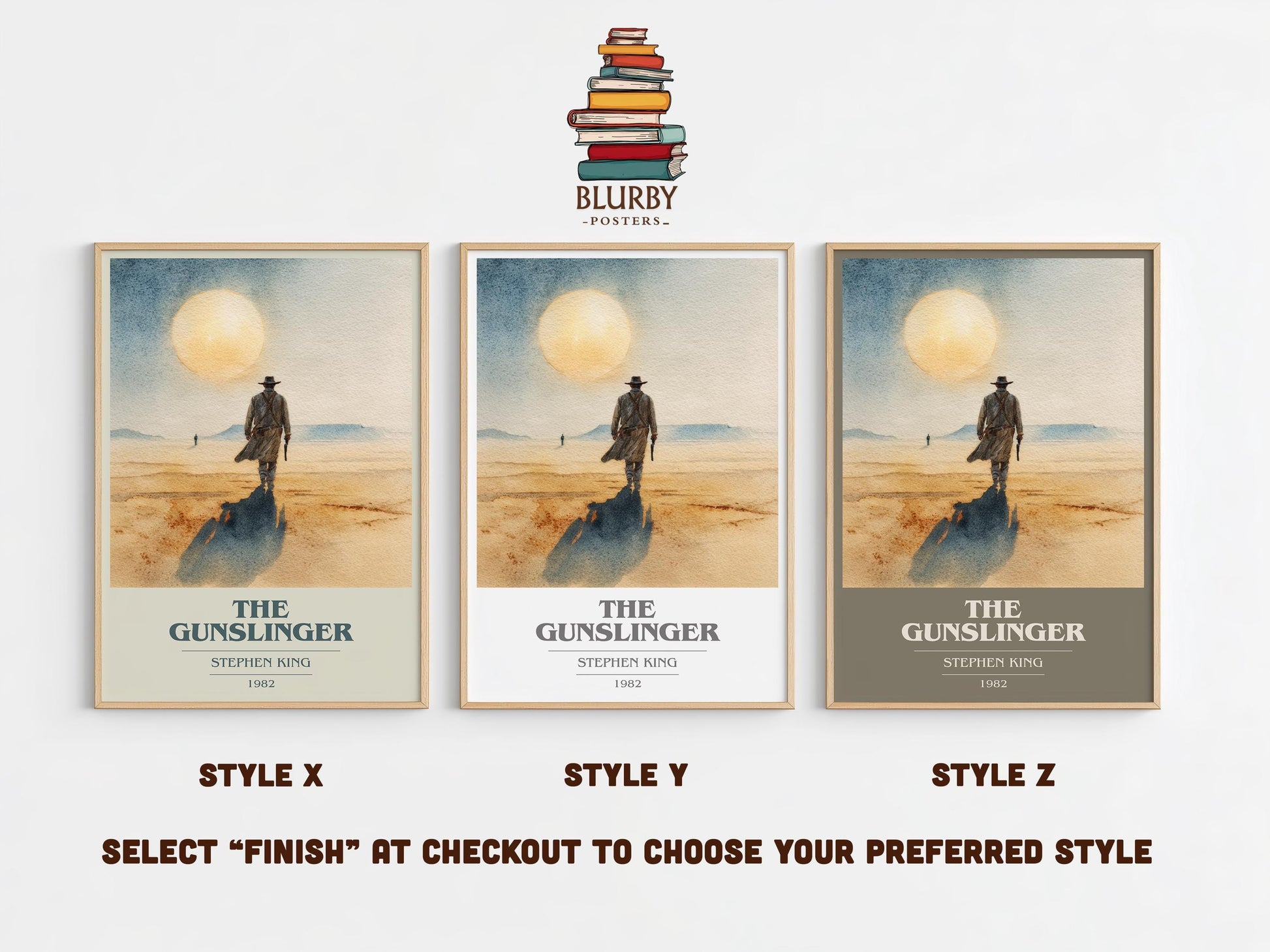The Gunslinger by Stephen King | Book Poster | Literary Art Gift For Book Lover | Novel Inspired Wall Art | Free Delivery
