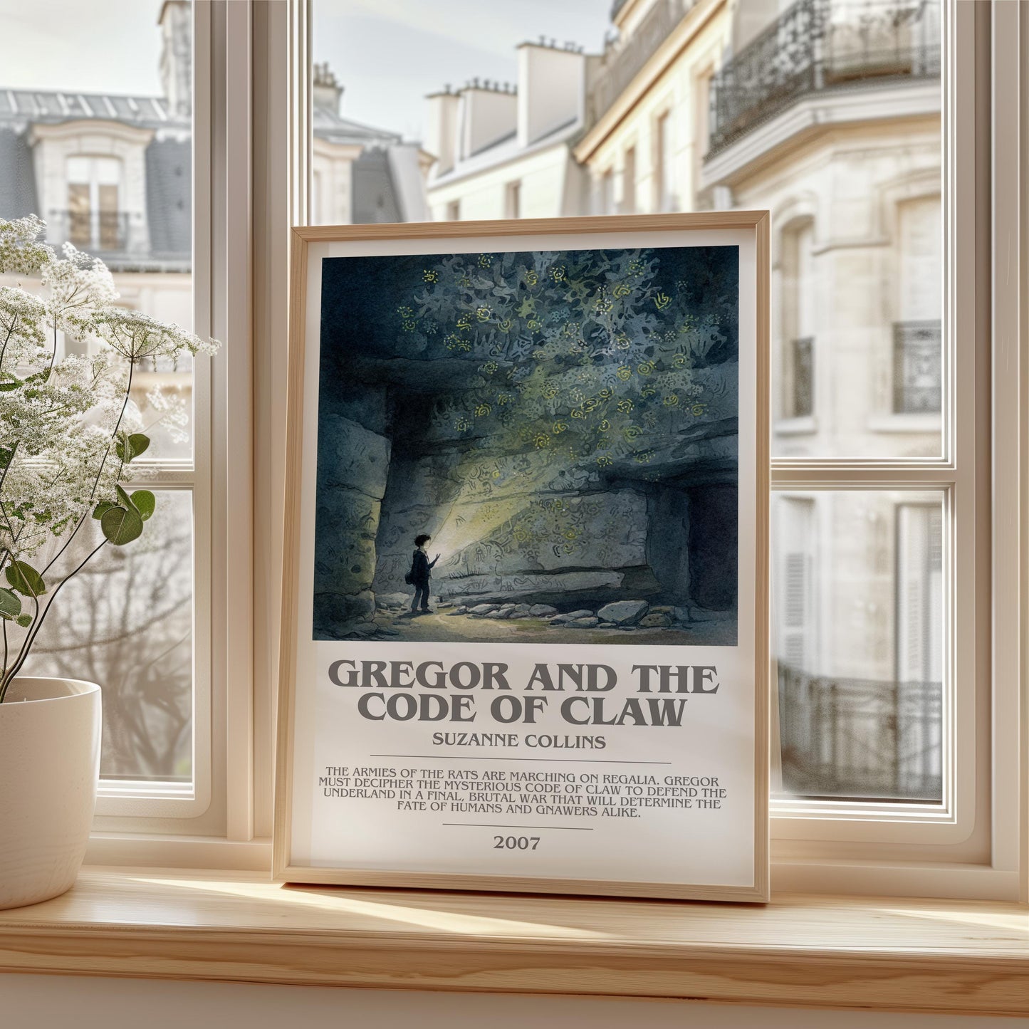 Gregor and the Code of Claw by Suzanne Collins | Book Poster | Literary Art Gift For Book Lover | Novel Inspired Wall Art