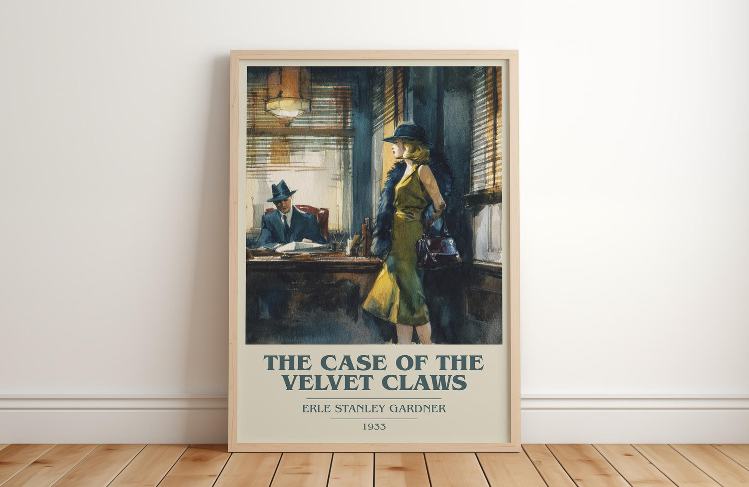 The Case Of The Velvet Claws by Erle Stanley Gardner | Book Poster | Literary Art Gift For Book Lover | Novel Inspired Wall Art