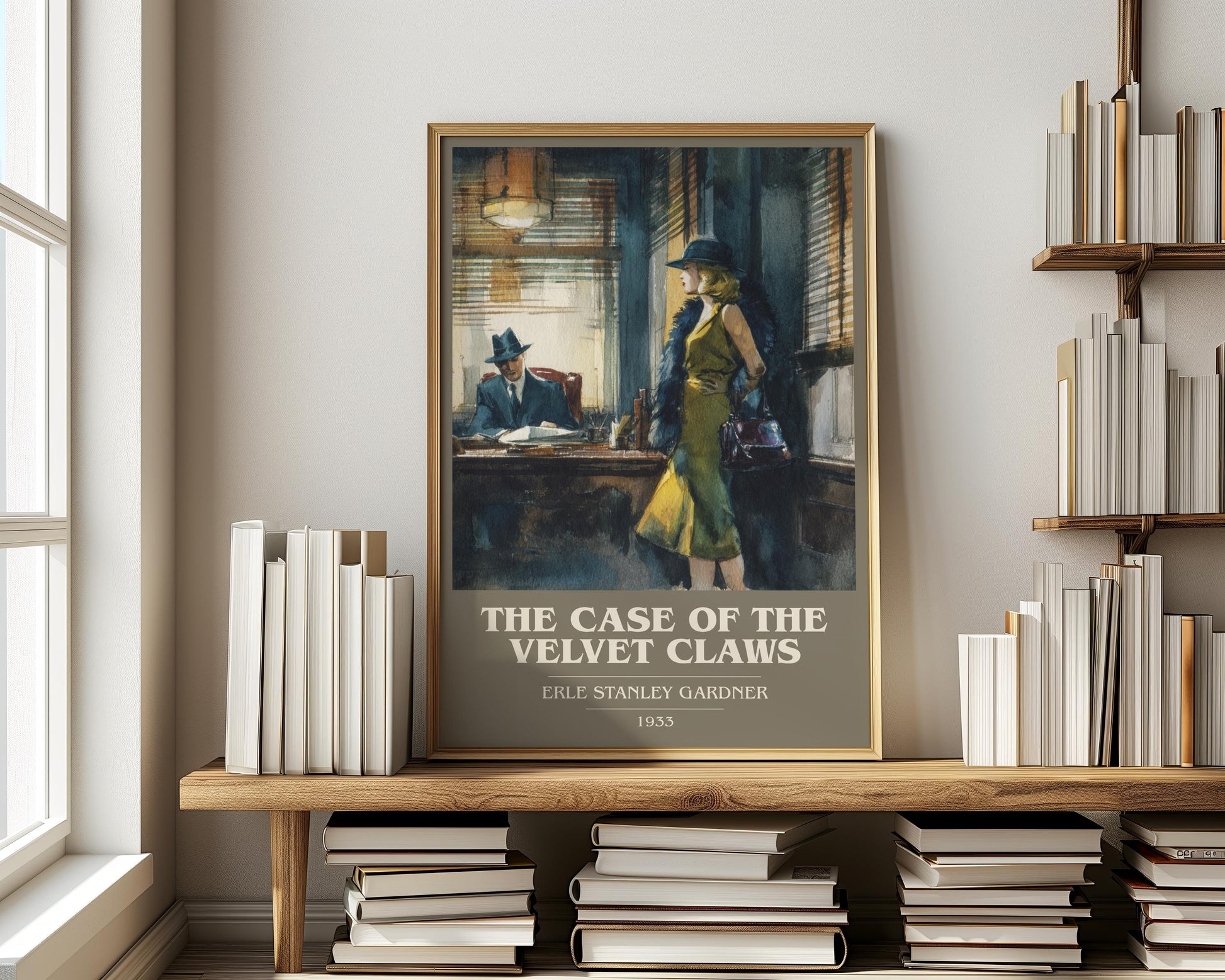 The Case Of The Velvet Claws by Erle Stanley Gardner | Book Poster | Literary Art Gift For Book Lover | Novel Inspired Wall Art