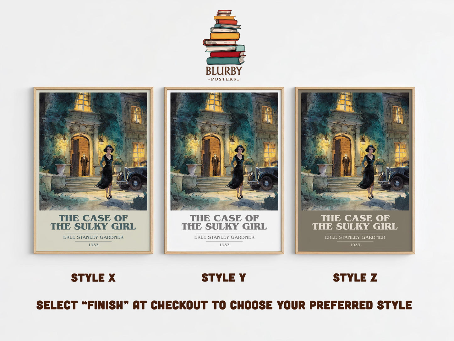 The Case Of The Sulky Girl by Erle Stanley Gardner | Book Poster | Literary Art Gift For Book Lover | Novel Inspired Wall Art