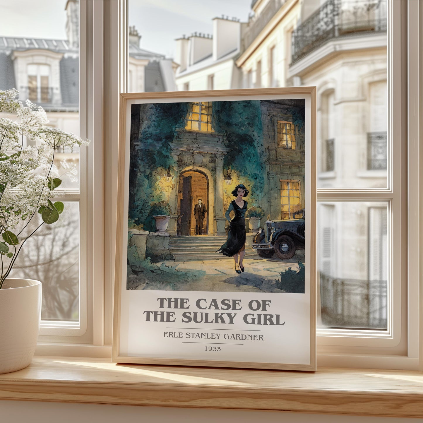 The Case Of The Sulky Girl by Erle Stanley Gardner | Book Poster | Literary Art Gift For Book Lover | Novel Inspired Wall Art