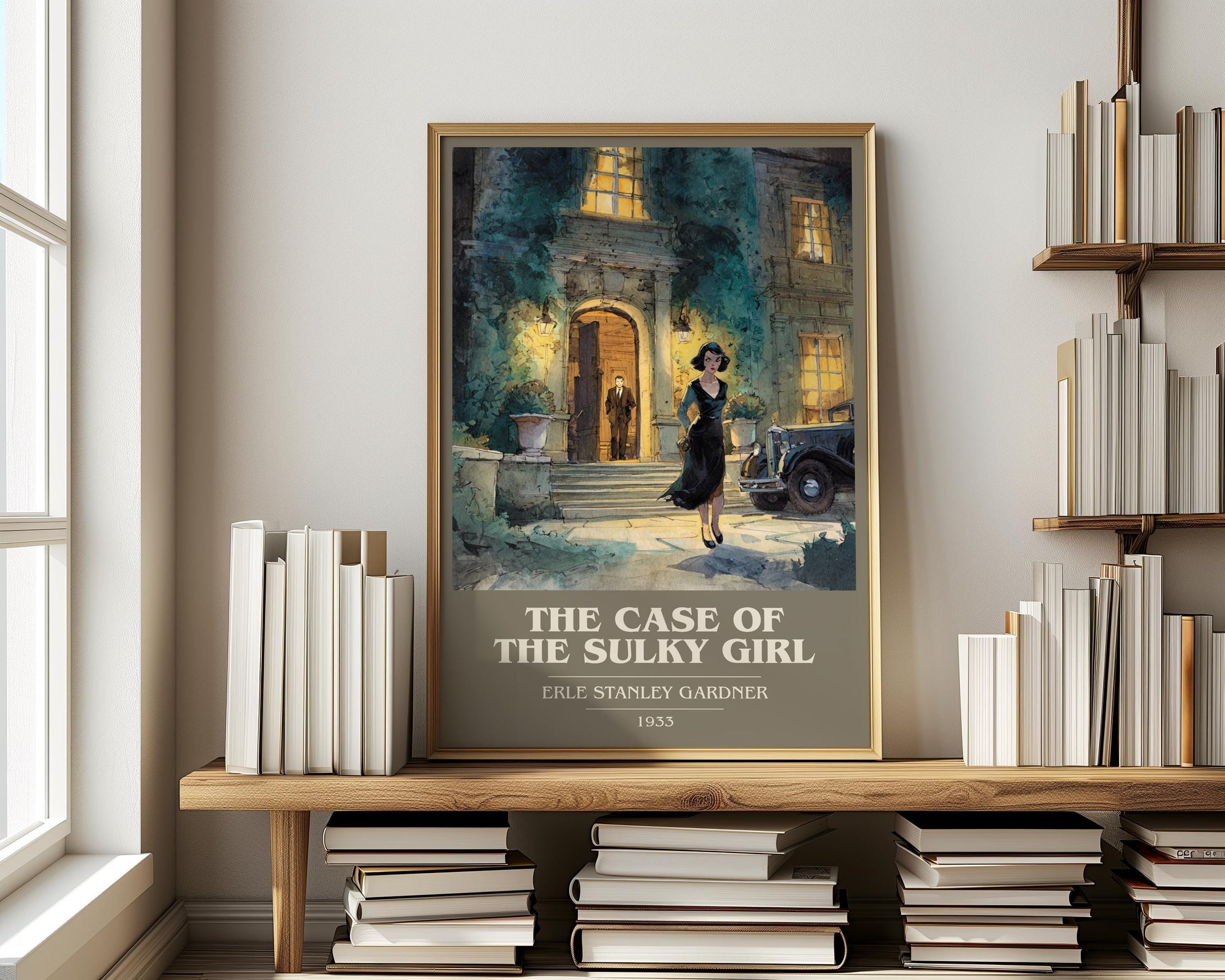 The Case Of The Sulky Girl by Erle Stanley Gardner | Book Poster | Literary Art Gift For Book Lover | Novel Inspired Wall Art