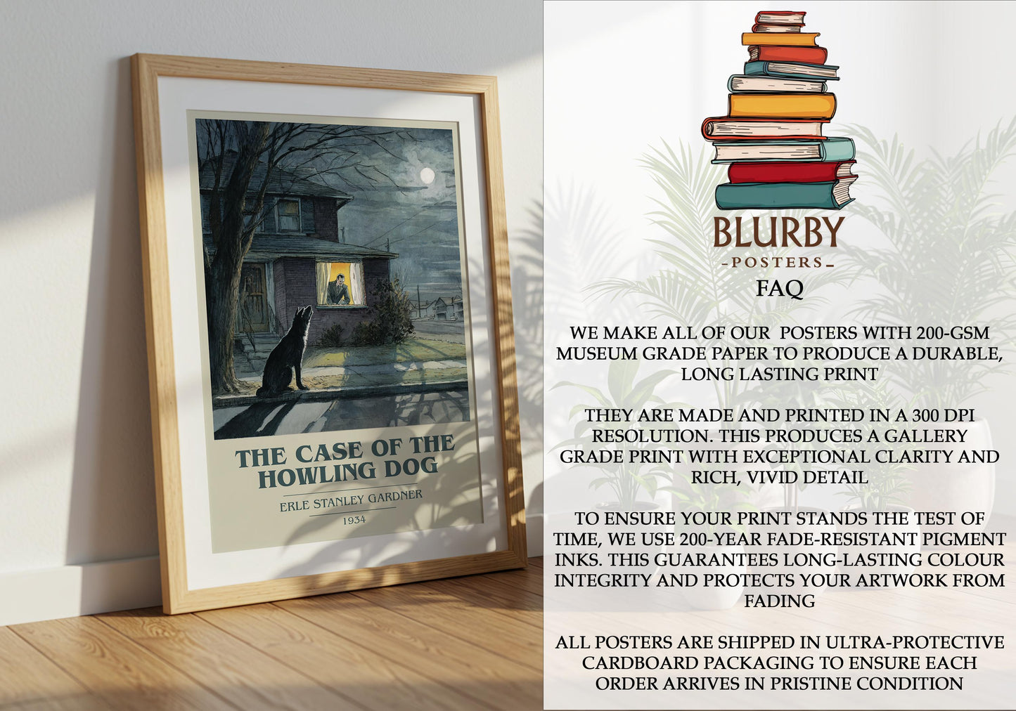 The Case Of The Howling Dog by Erle Stanley Gardner | Book Poster | Literary Art Gift For Book Lover | Novel Inspired Wall Art