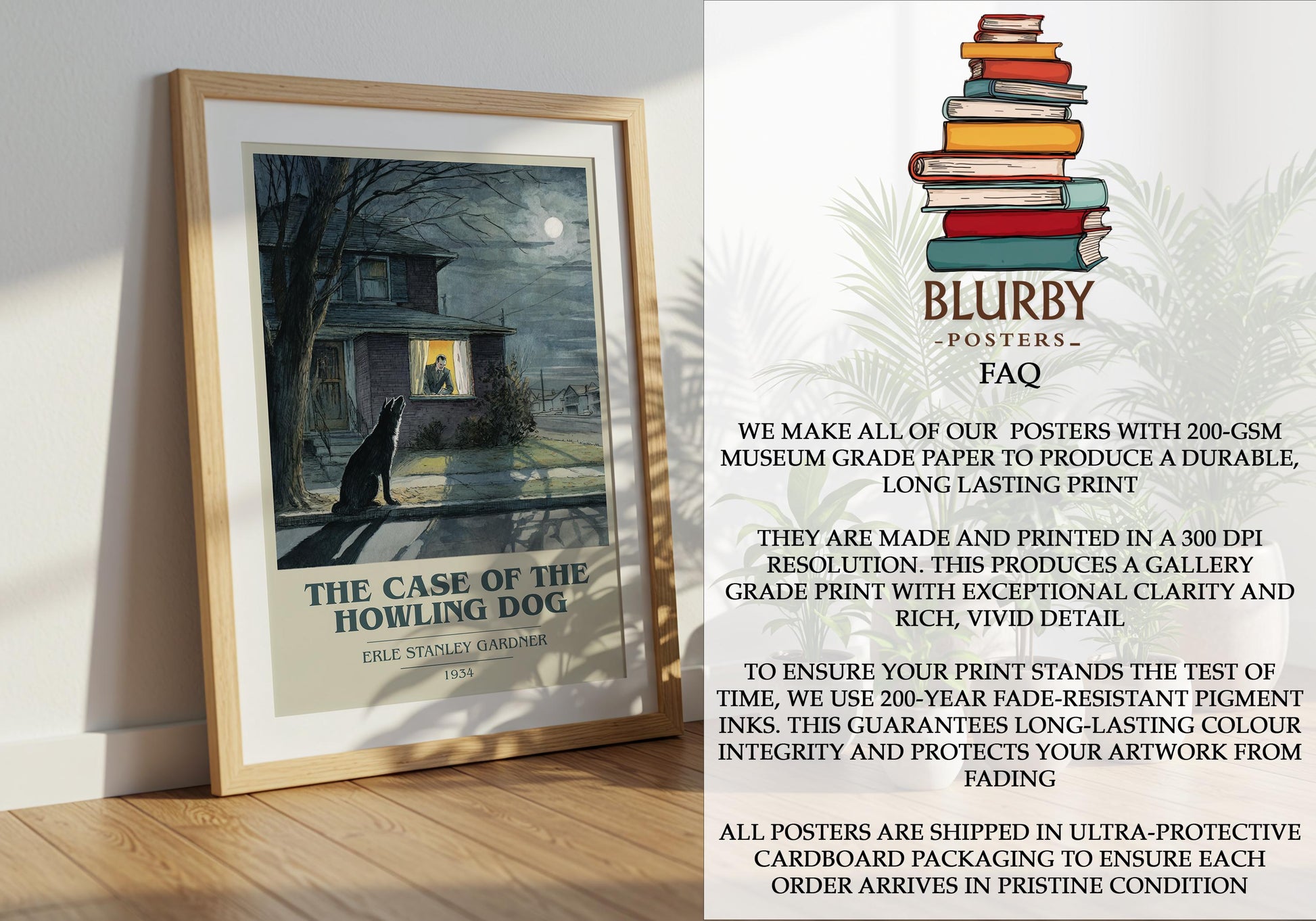 The Case Of The Howling Dog by Erle Stanley Gardner | Book Poster | Literary Art Gift For Book Lover | Novel Inspired Wall Art