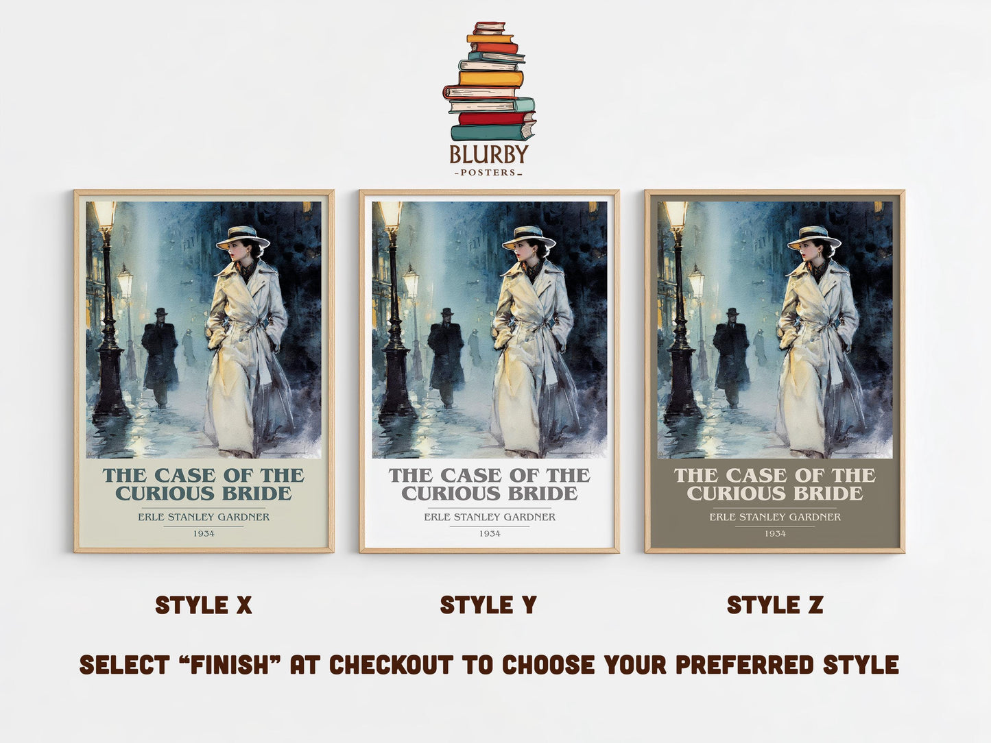 The Case Of The Curious Bride by Erle Stanley Gardner | Book Poster | Literary Art Gift For Book Lover | Novel Inspired Wall Art