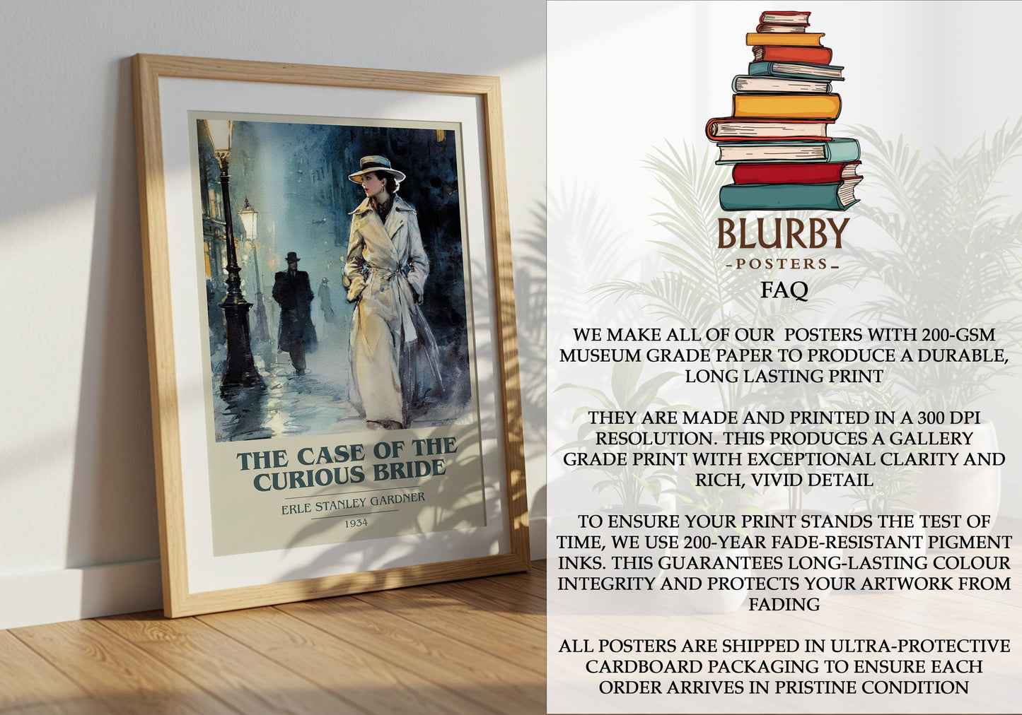 The Case Of The Curious Bride by Erle Stanley Gardner | Book Poster | Literary Art Gift For Book Lover | Novel Inspired Wall Art
