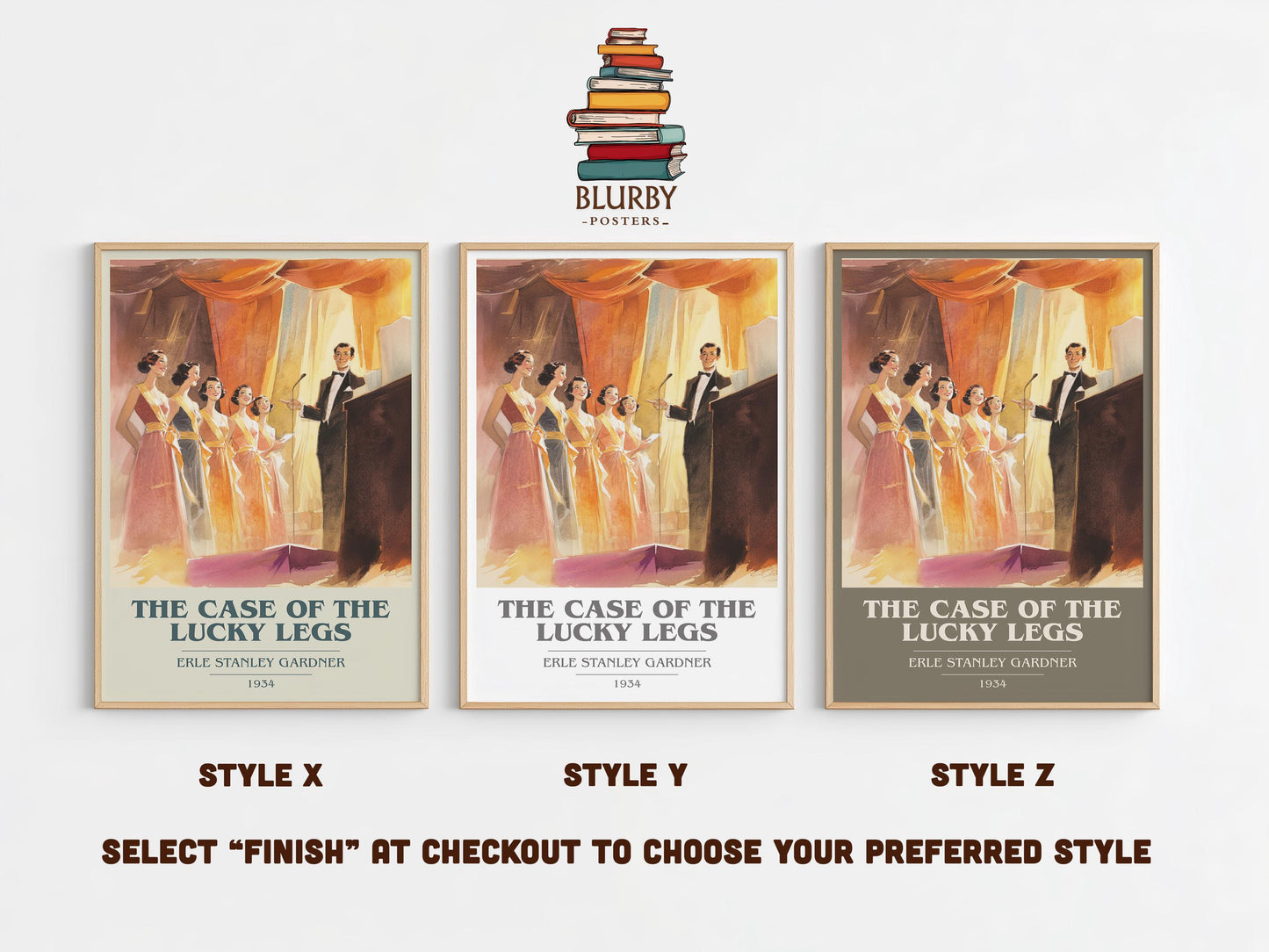 The Case Of The Lucky Legs by Erle Stanley Gardner | Book Poster | Literary Art Gift For Book Lover | Novel Inspired Wall Art