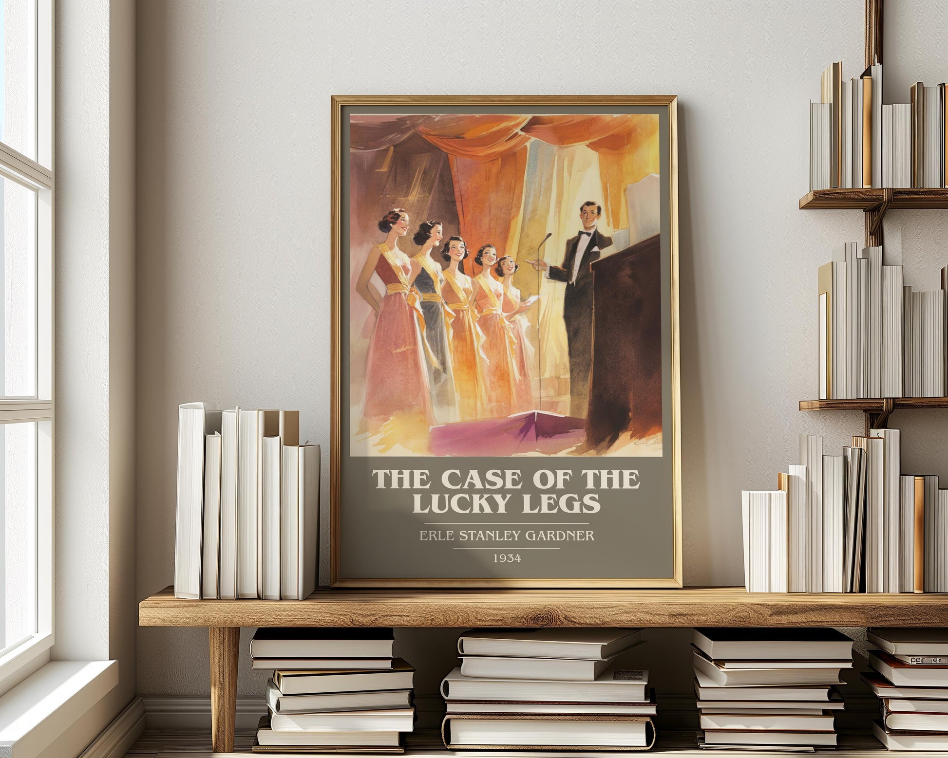 The Case Of The Lucky Legs by Erle Stanley Gardner | Book Poster | Literary Art Gift For Book Lover | Novel Inspired Wall Art
