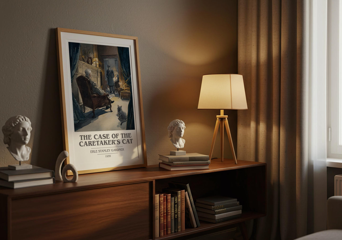 The Case Of The Caretaker's Cat by Erle Stanley Gardner | Book Poster | Literary Art Gift For Book Lover | Novel Inspired Wall Art