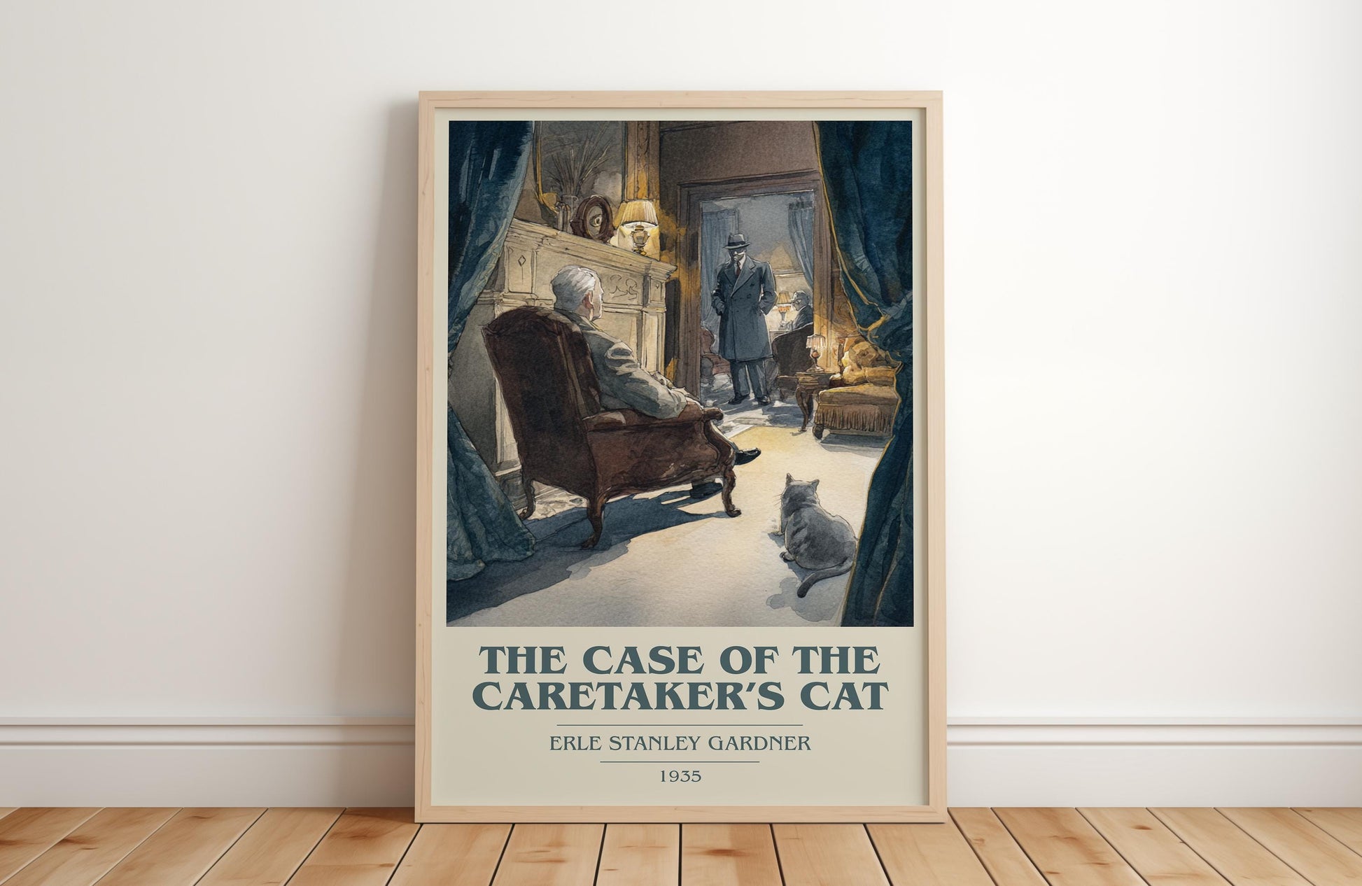 The Case Of The Caretaker's Cat by Erle Stanley Gardner | Book Poster | Literary Art Gift For Book Lover | Novel Inspired Wall Art