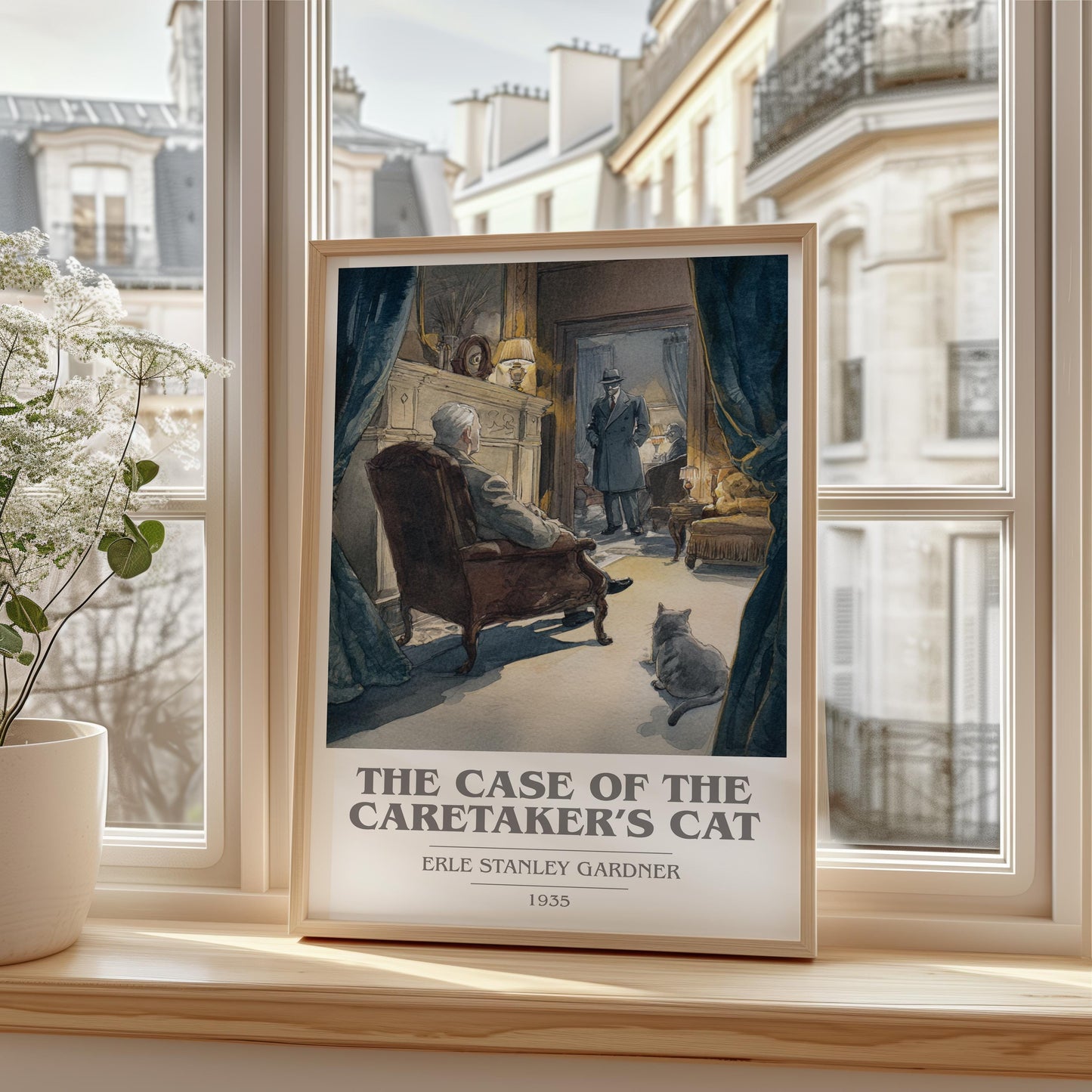 The Case Of The Caretaker's Cat by Erle Stanley Gardner | Book Poster | Literary Art Gift For Book Lover | Novel Inspired Wall Art