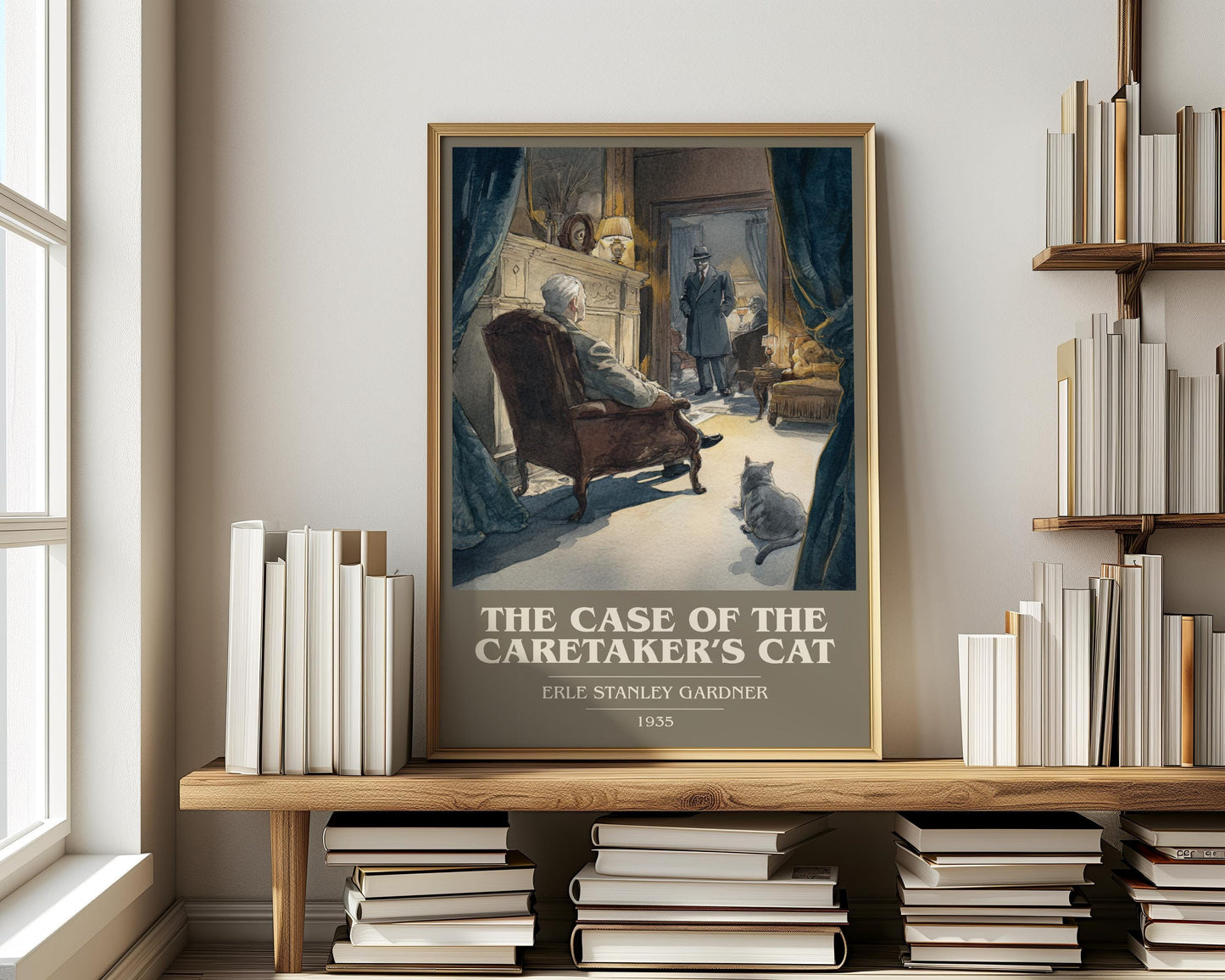The Case Of The Caretaker's Cat by Erle Stanley Gardner | Book Poster | Literary Art Gift For Book Lover | Novel Inspired Wall Art